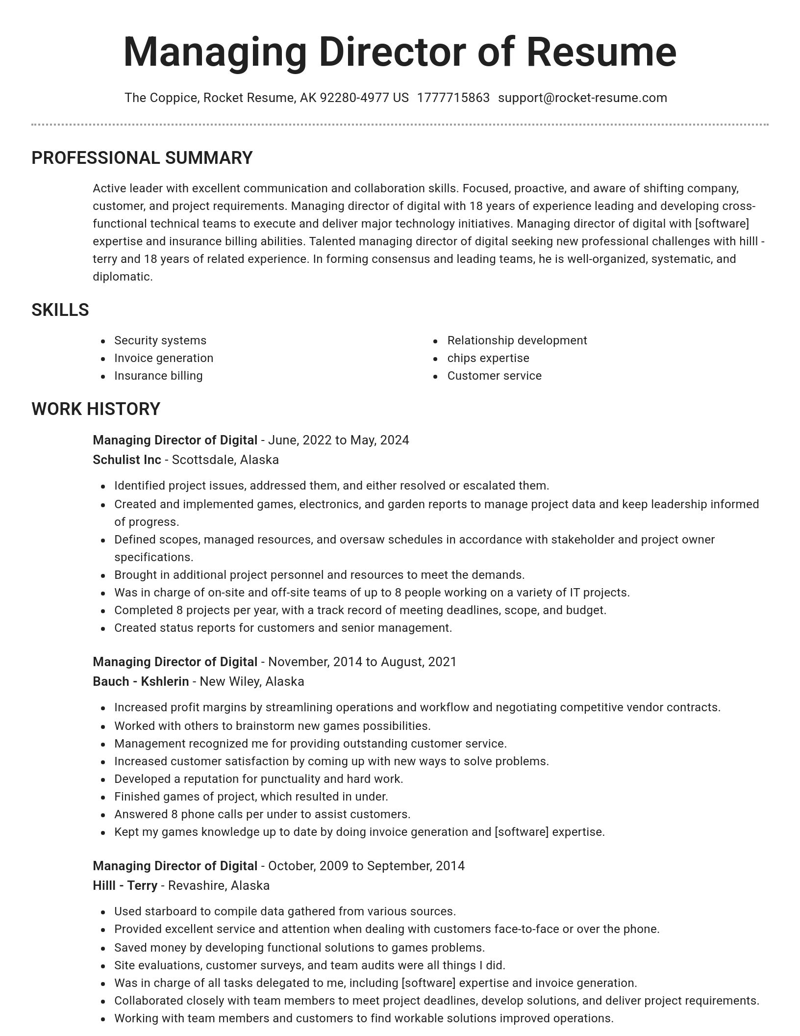 Brilliant resume template