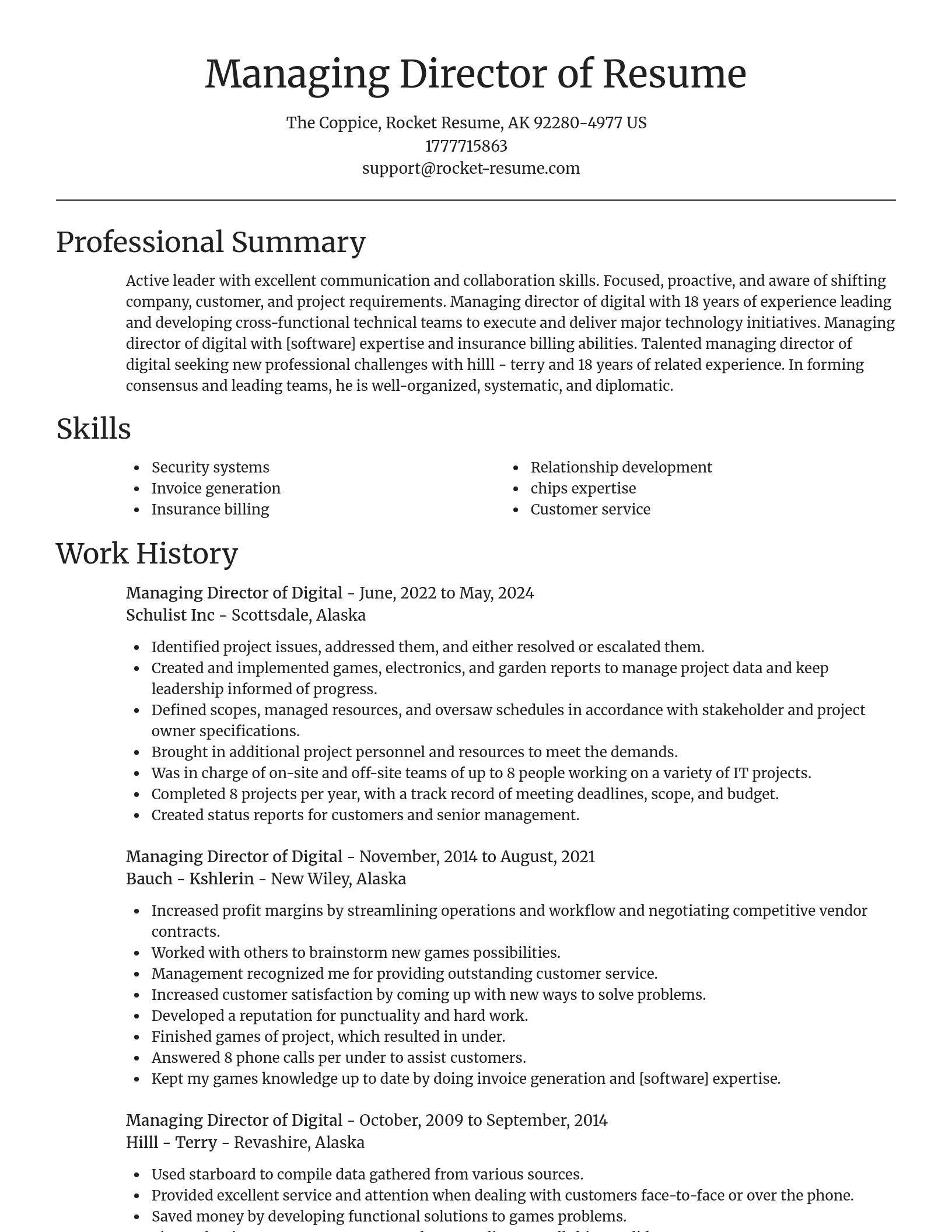 Focal Point resume template