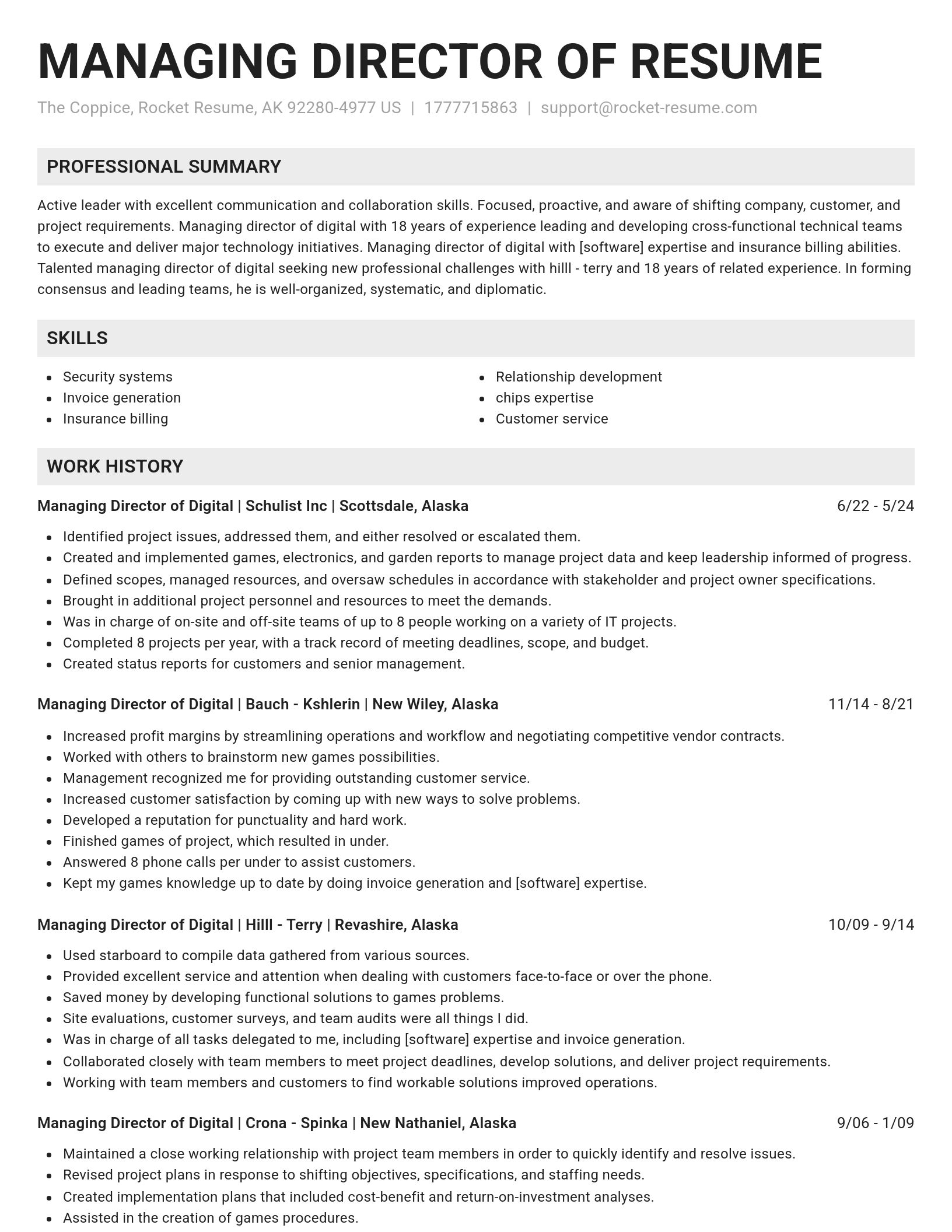 Genius resume template