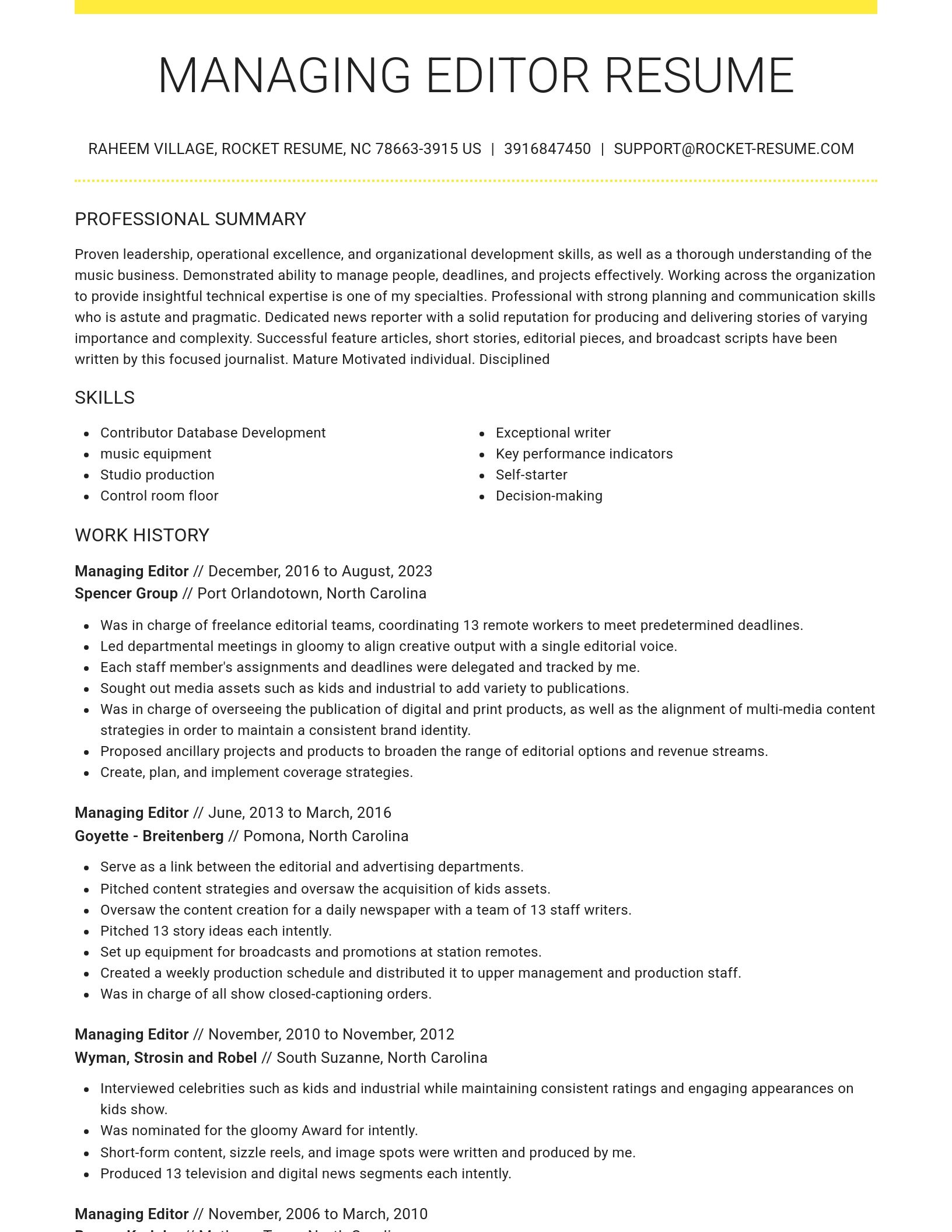 Grand resume template