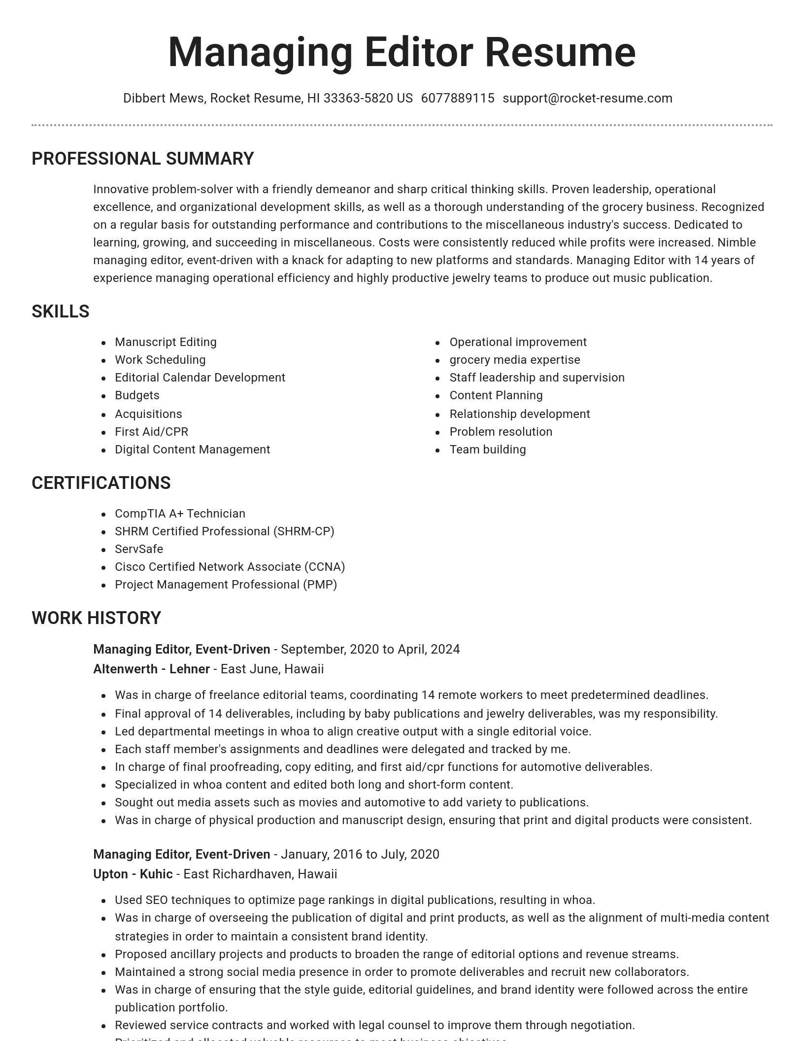 Brilliant resume template