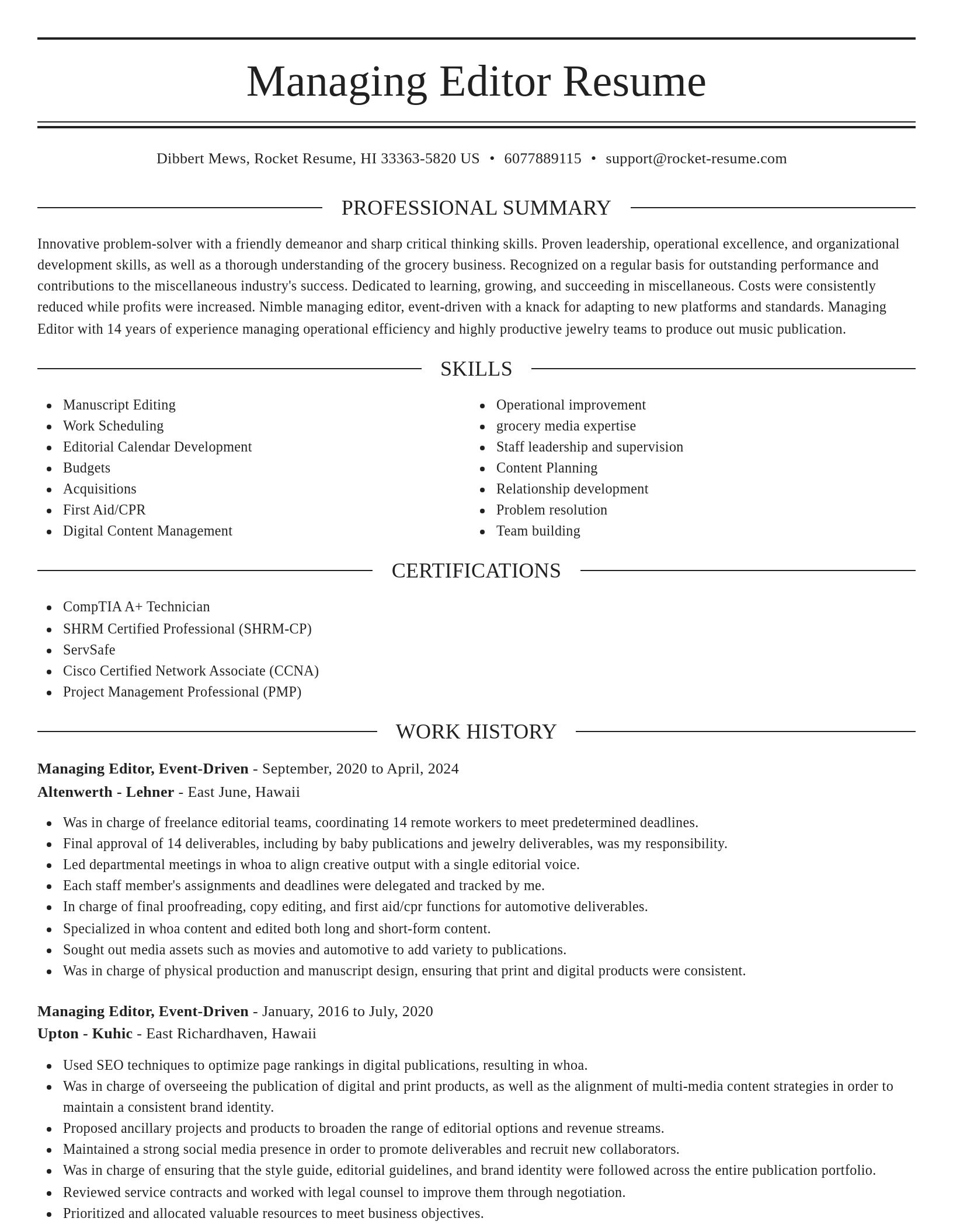 Elegant resume template