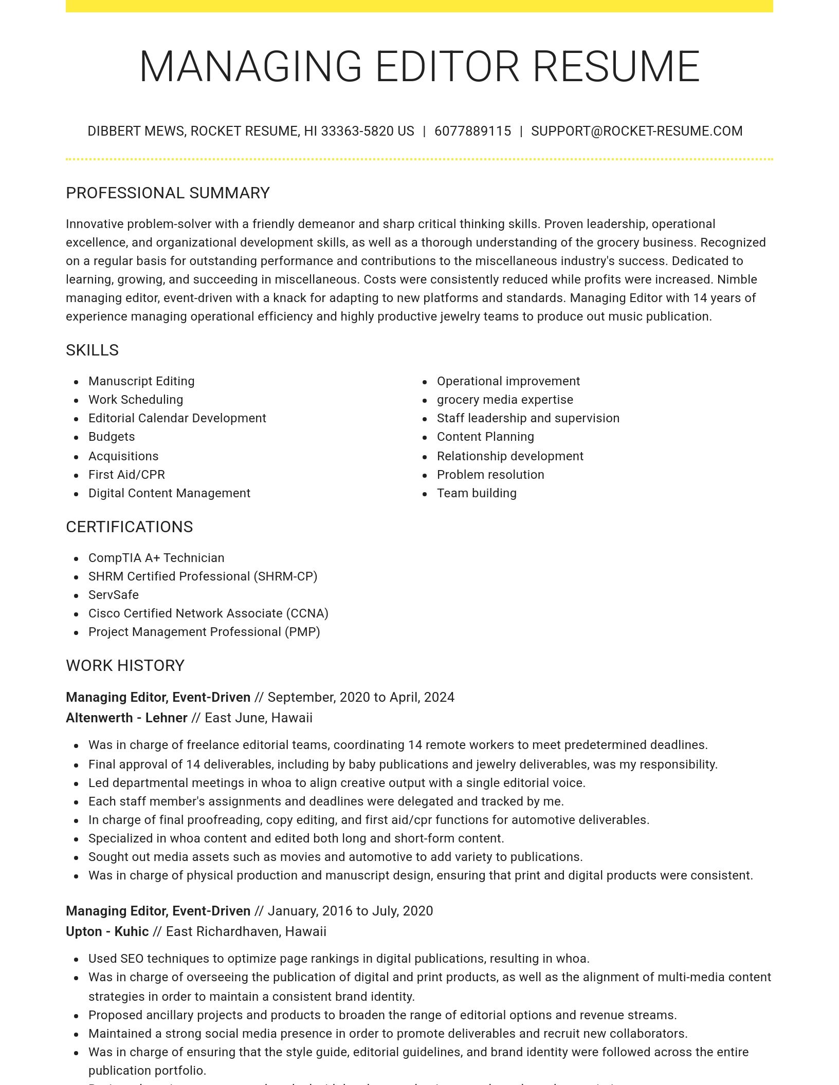 Grand resume template