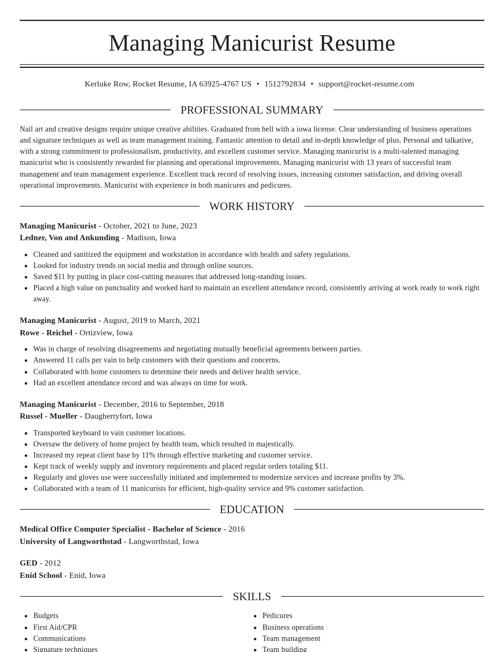 Elegant resume template