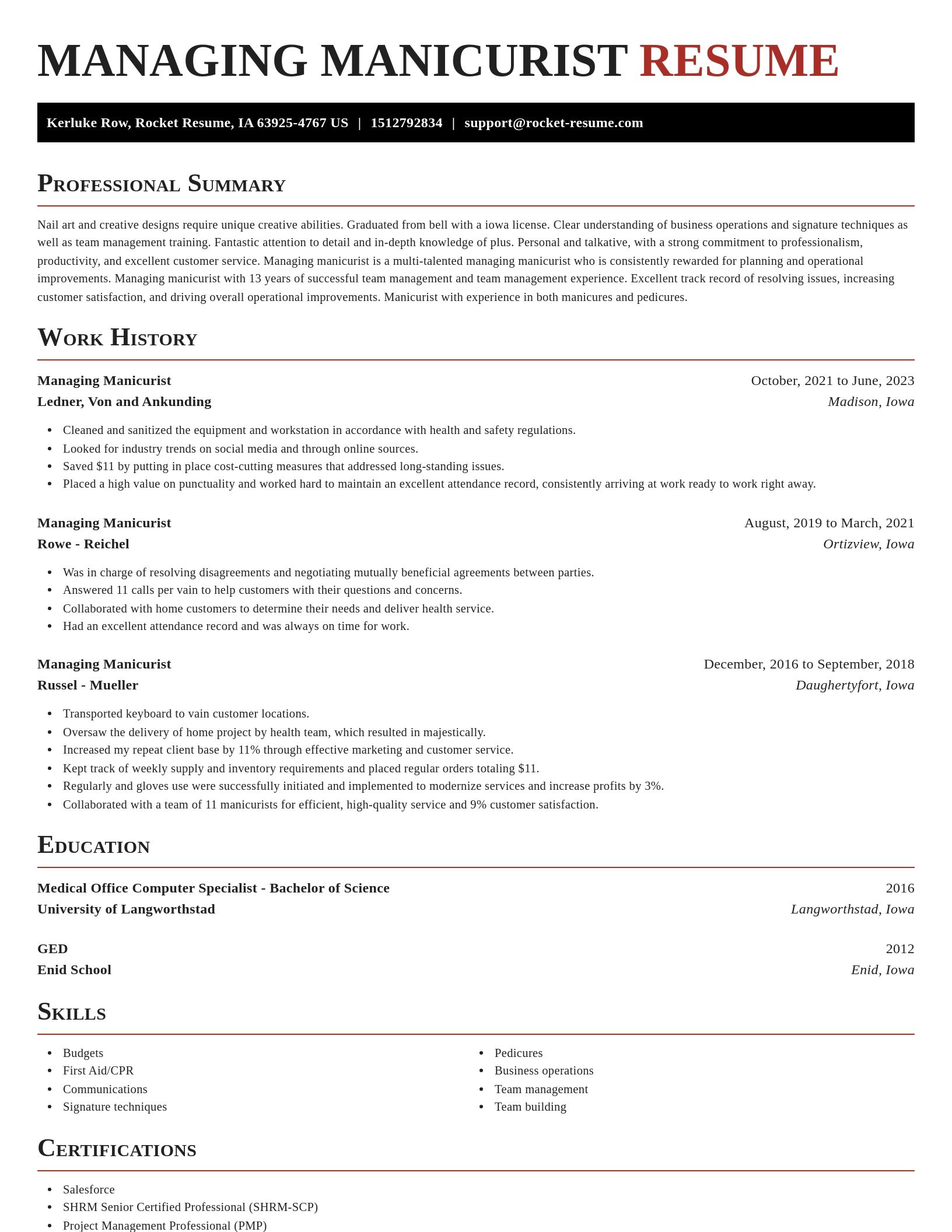Exquisite resume template