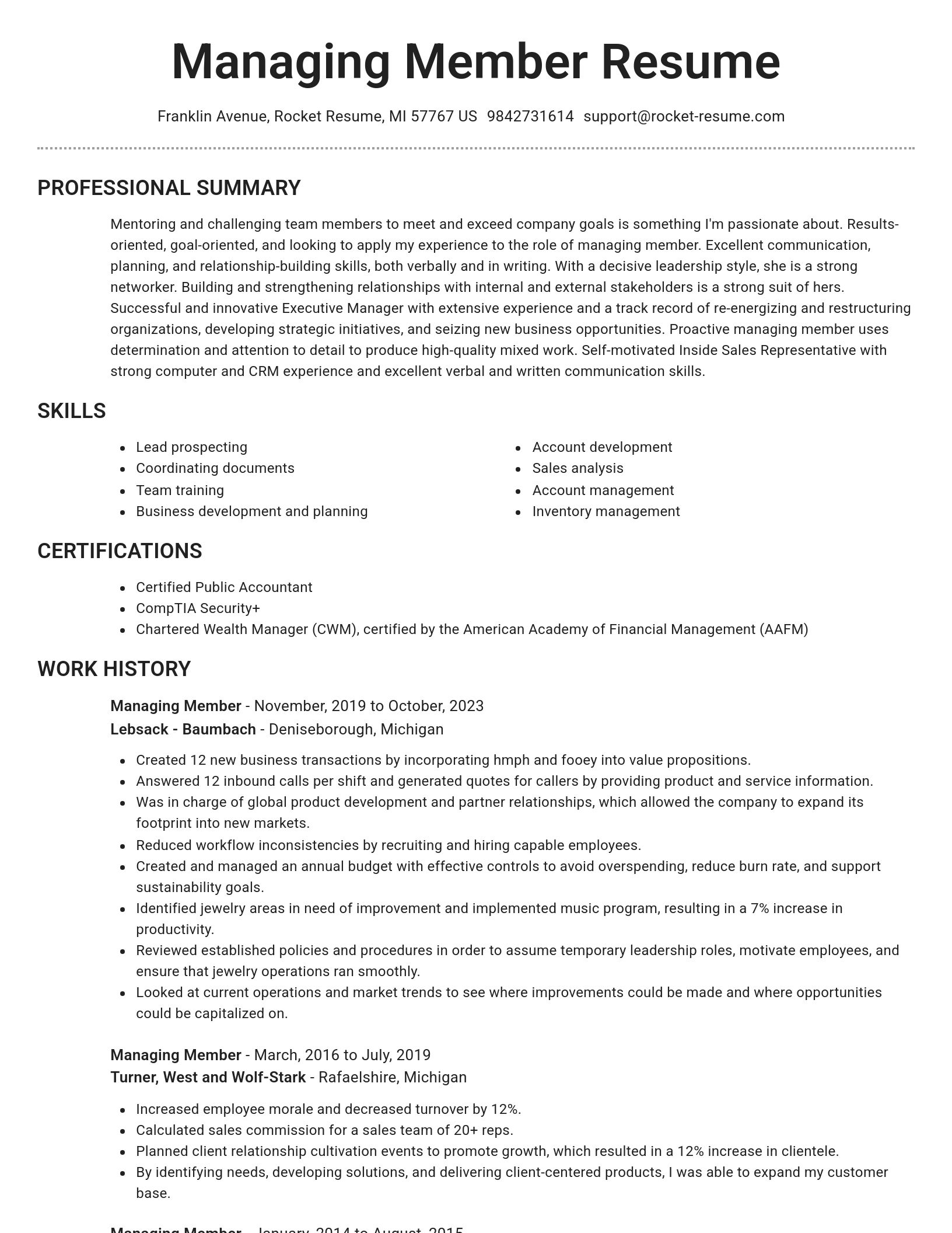 Brilliant resume template