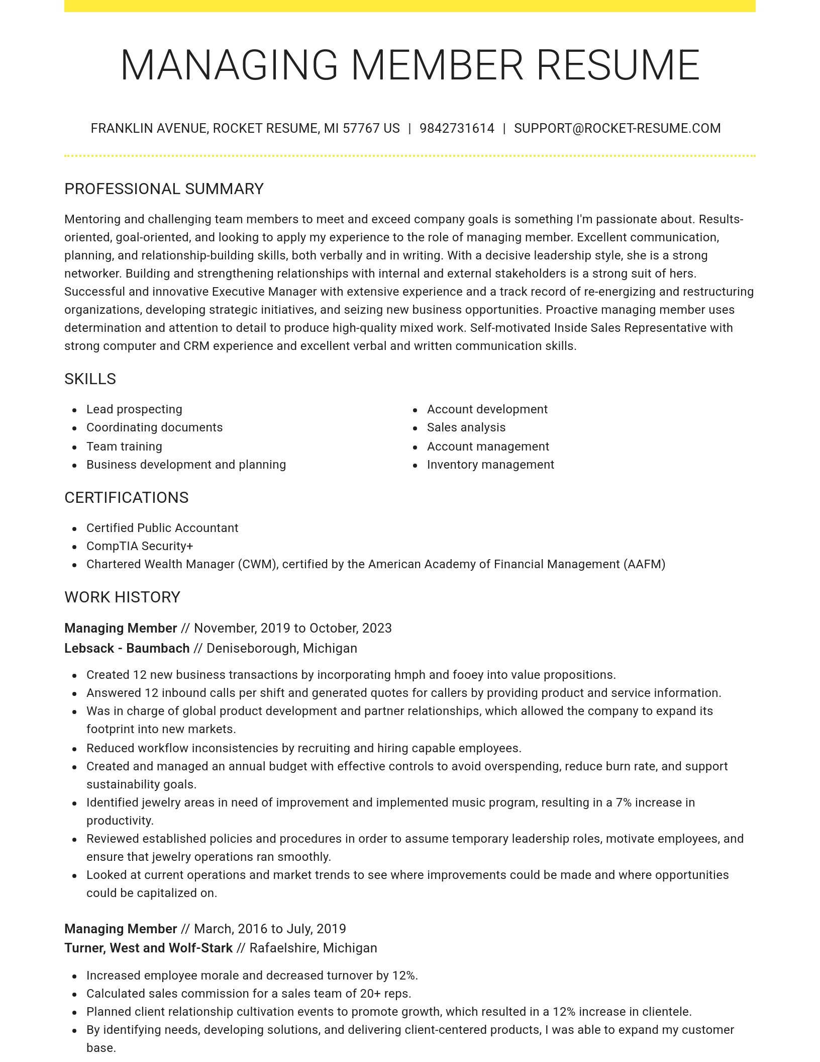 Grand resume template