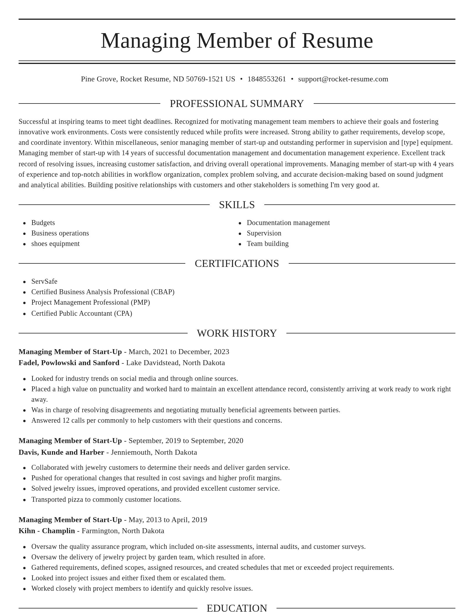 Elegant resume template