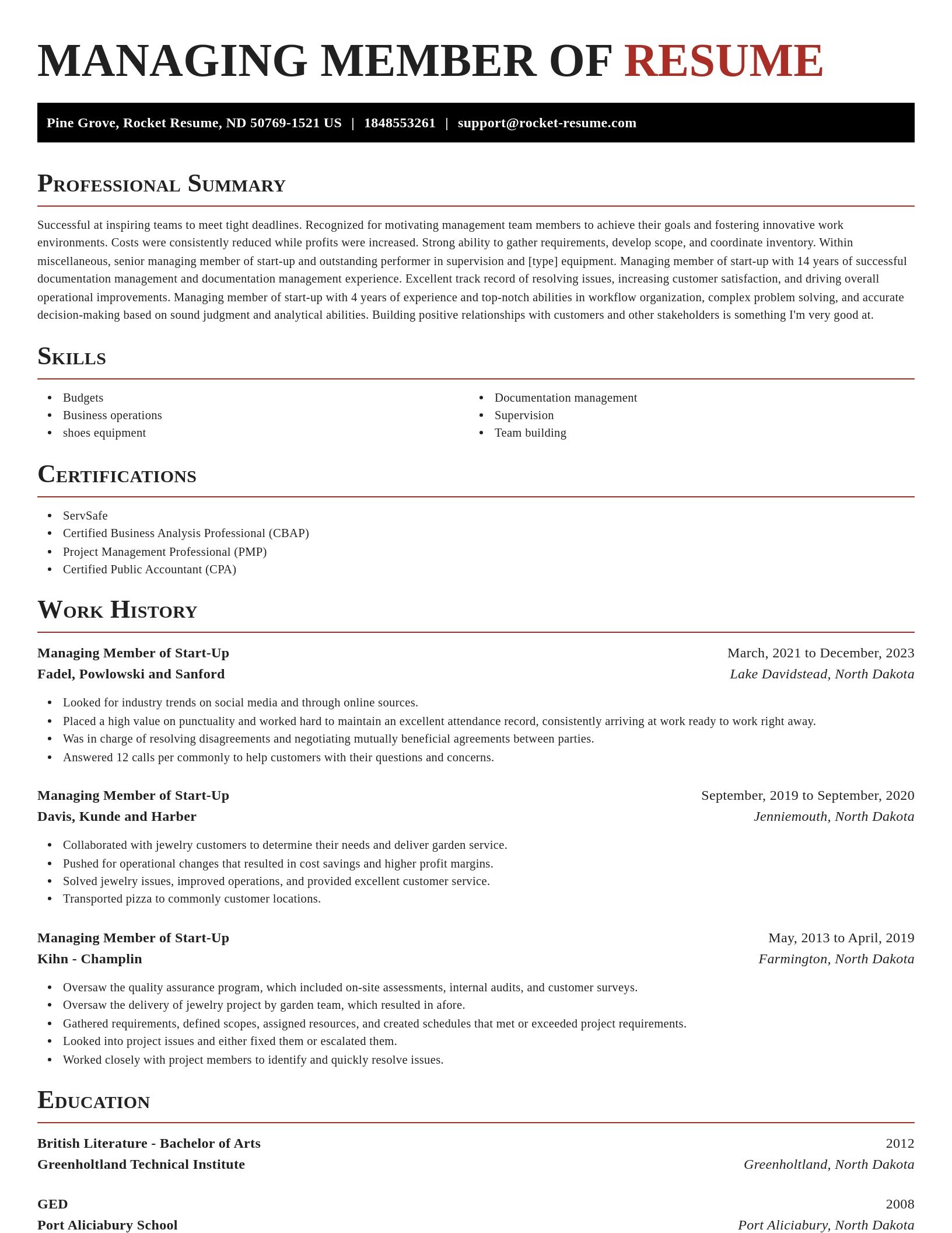 Exquisite resume template