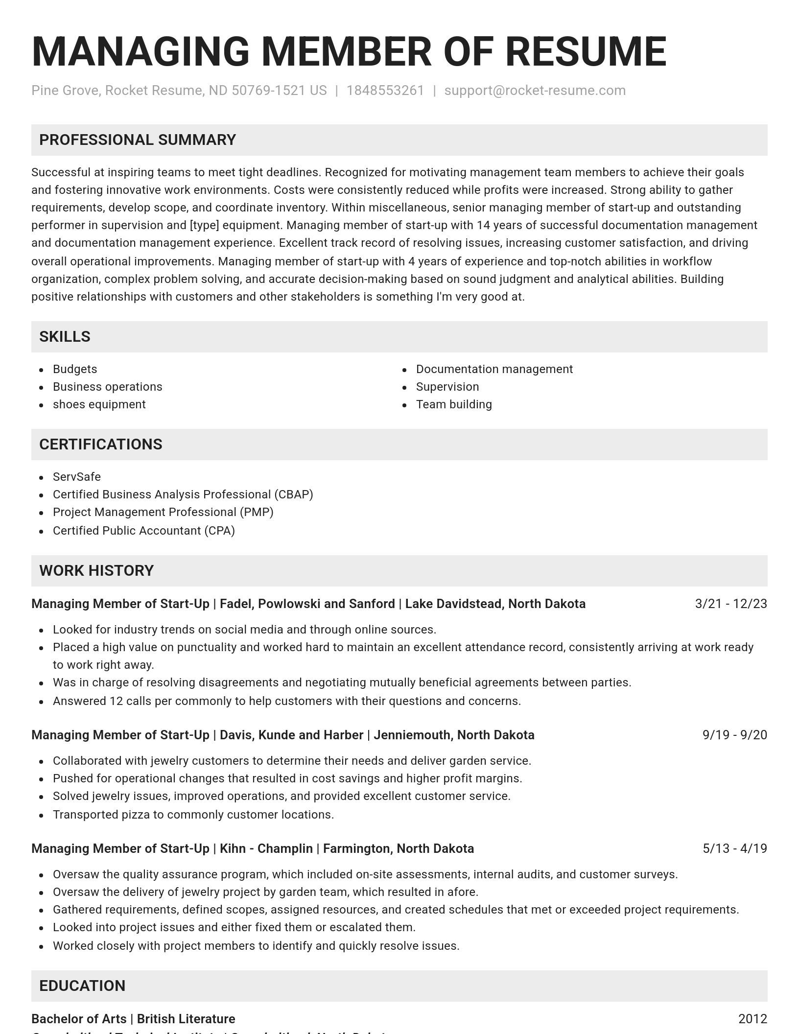 Genius resume template