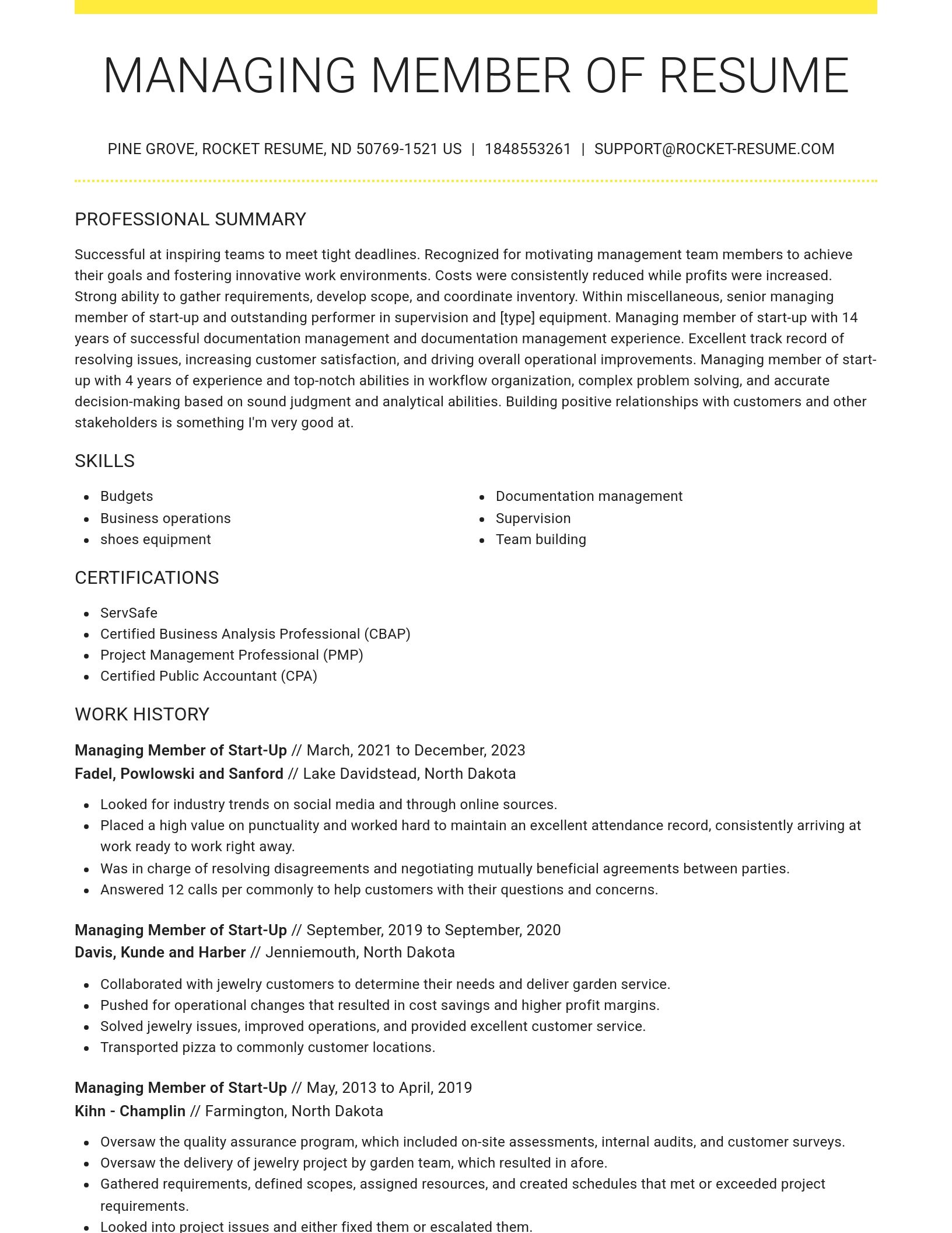 Grand resume template