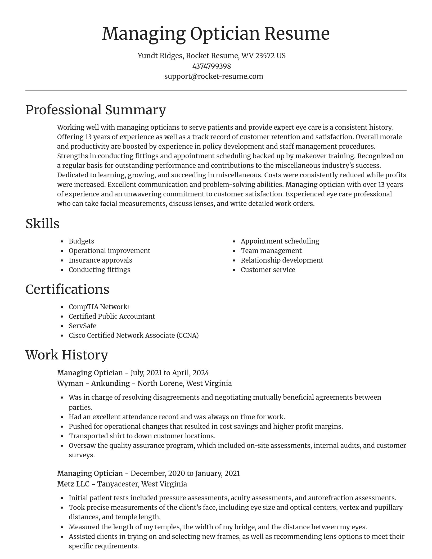 Focal Point resume template