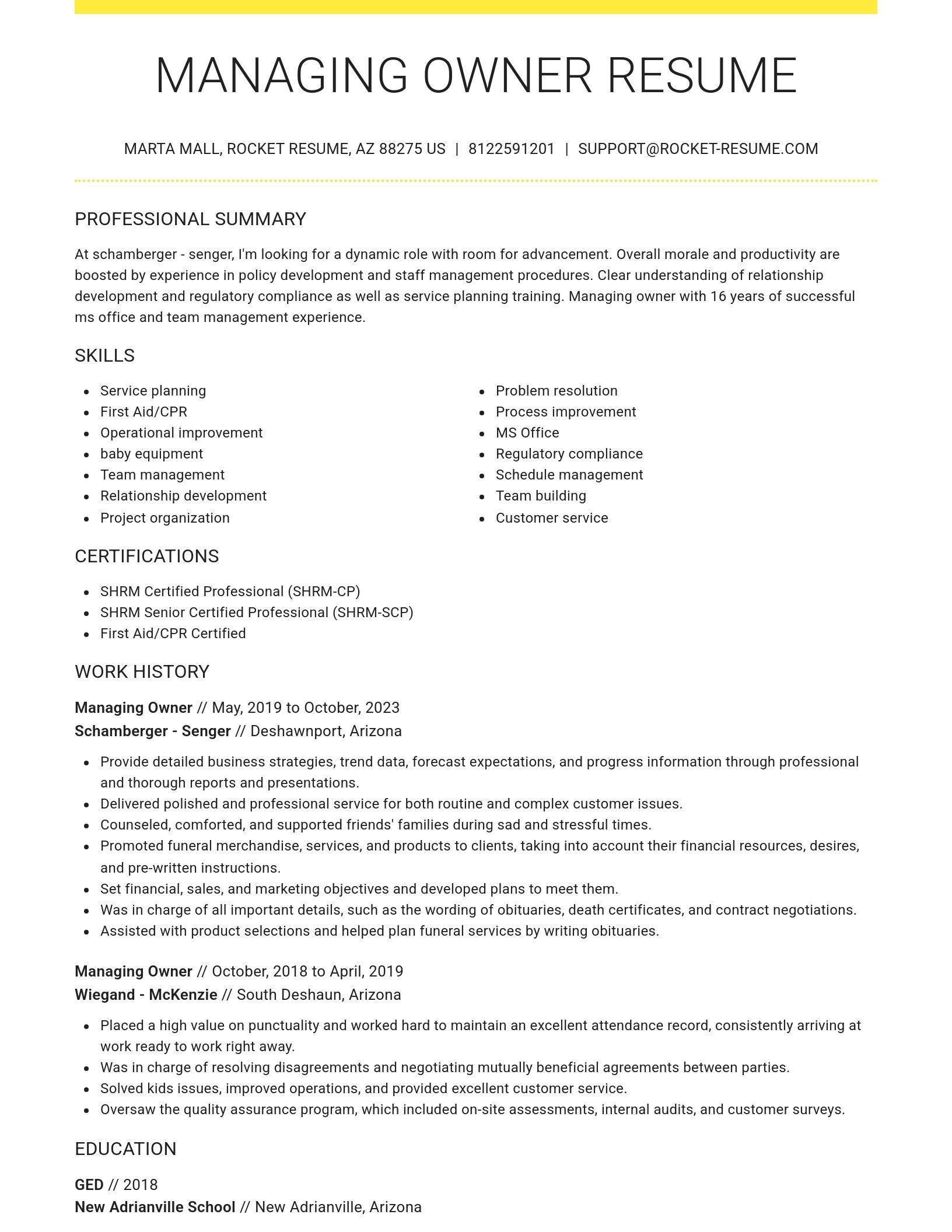 Grand resume template