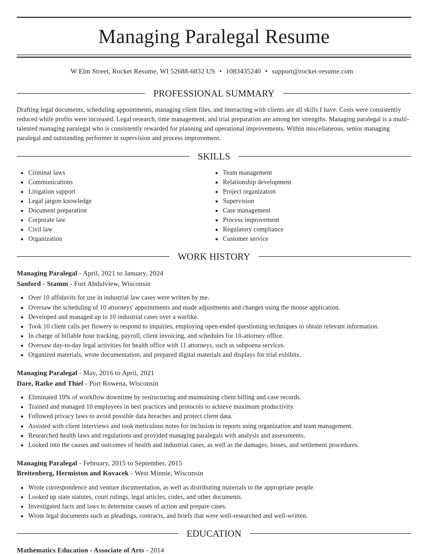Elegant resume template