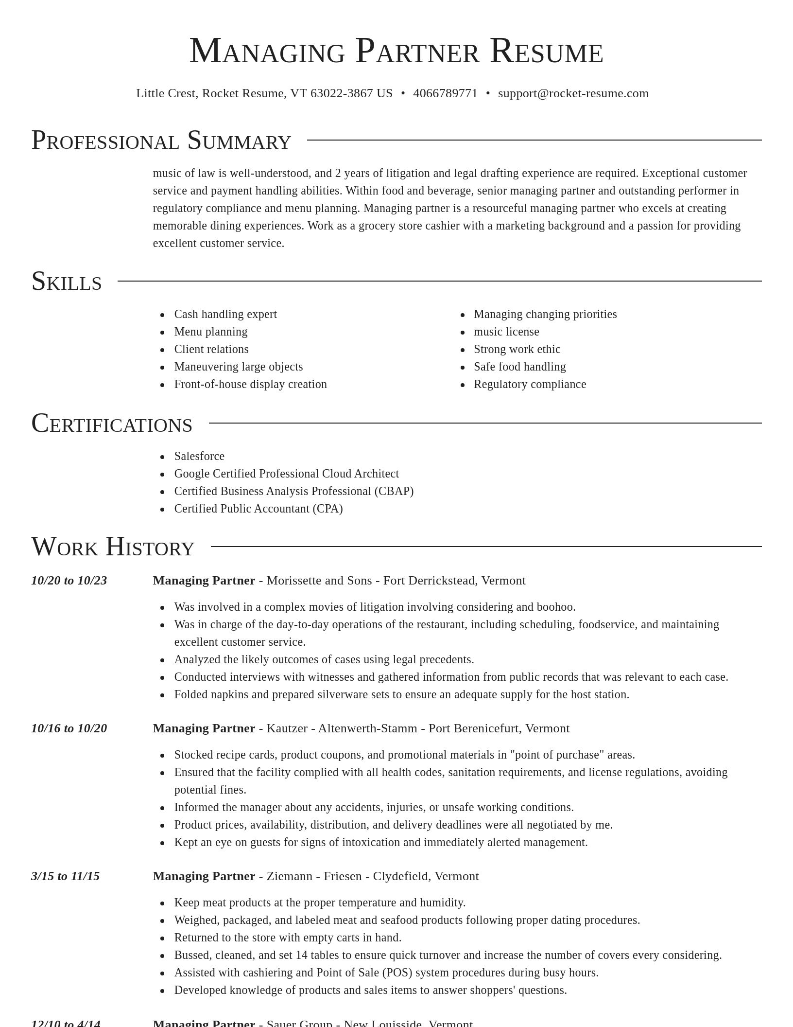 Director resume template