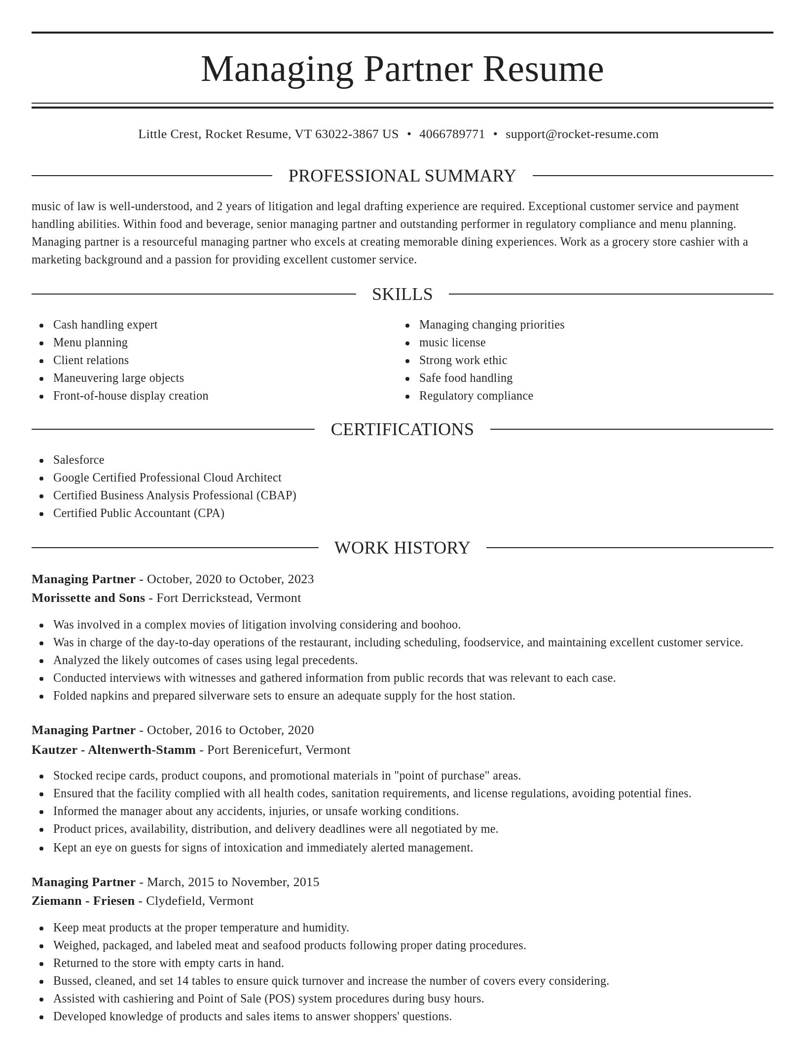 Elegant resume template