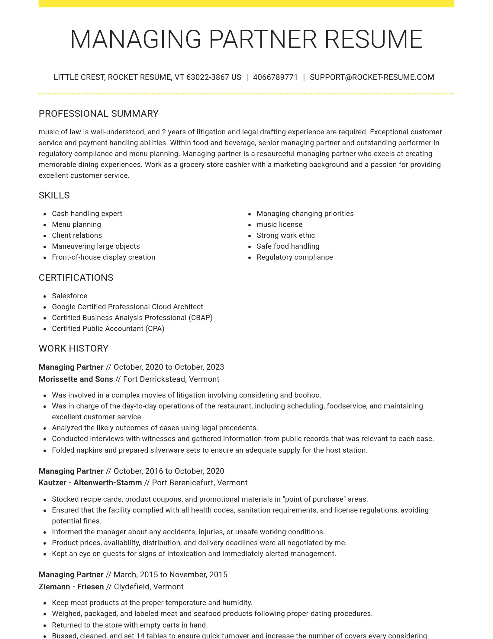 Grand resume template