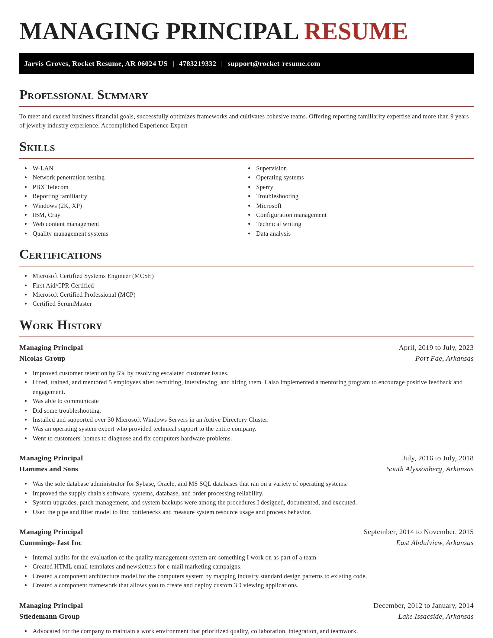 Exquisite resume template