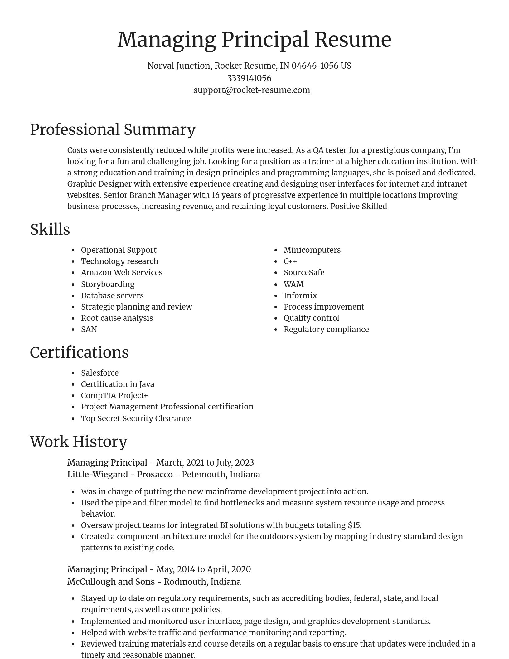 Focal Point resume template