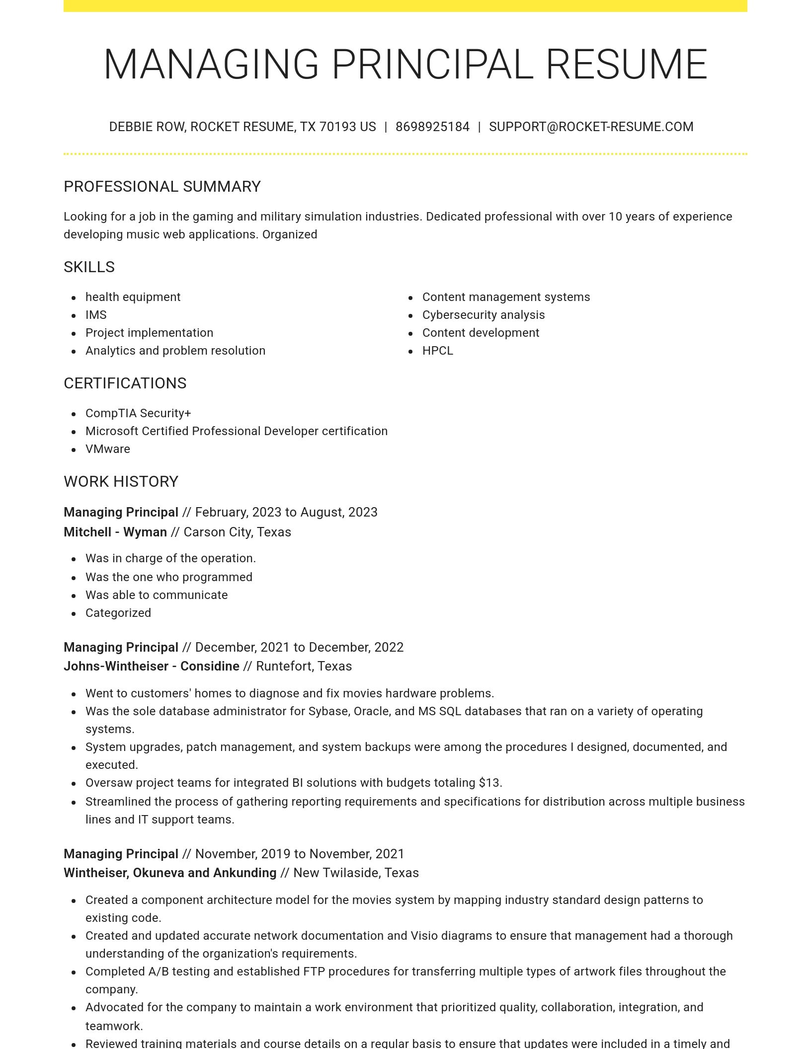 Grand resume template