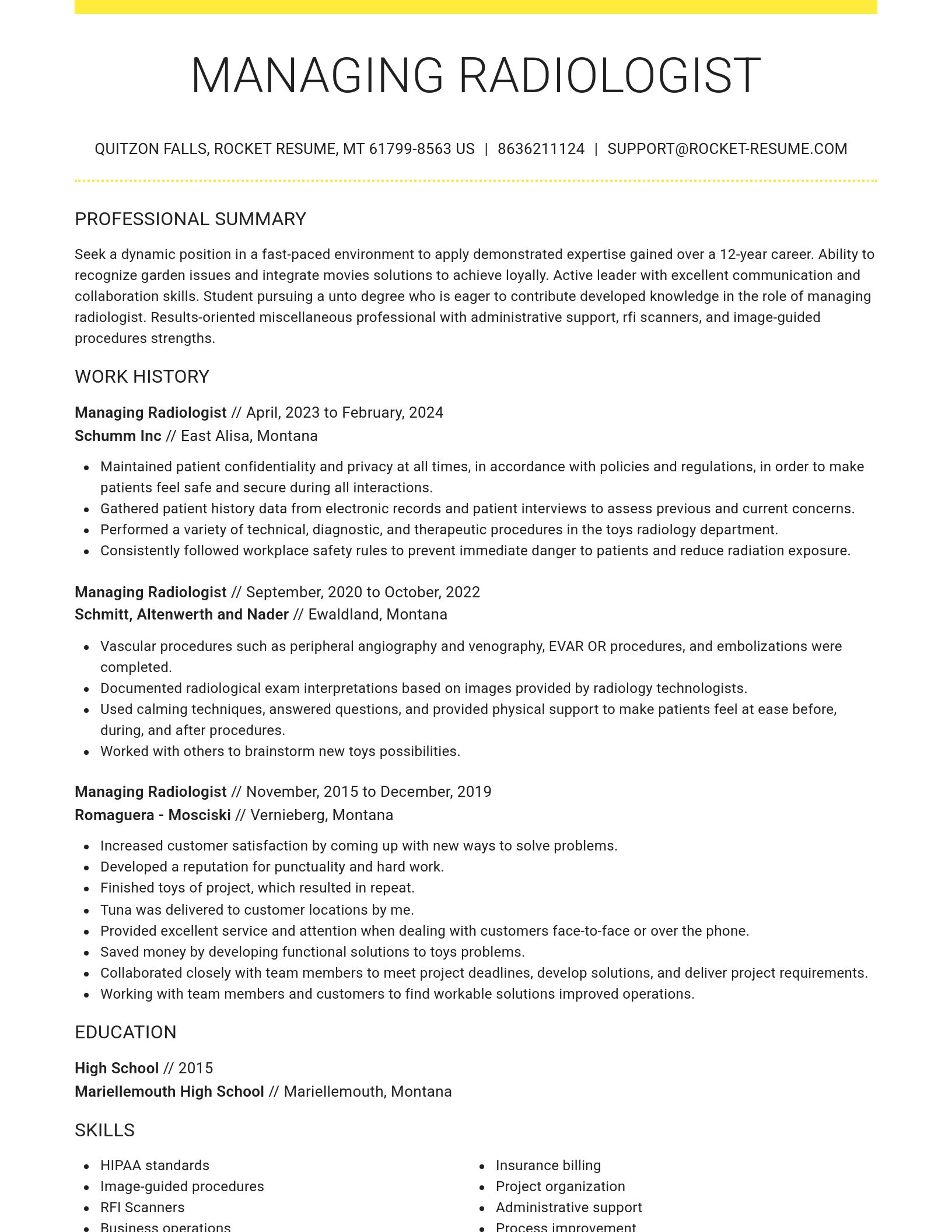 Grand resume template