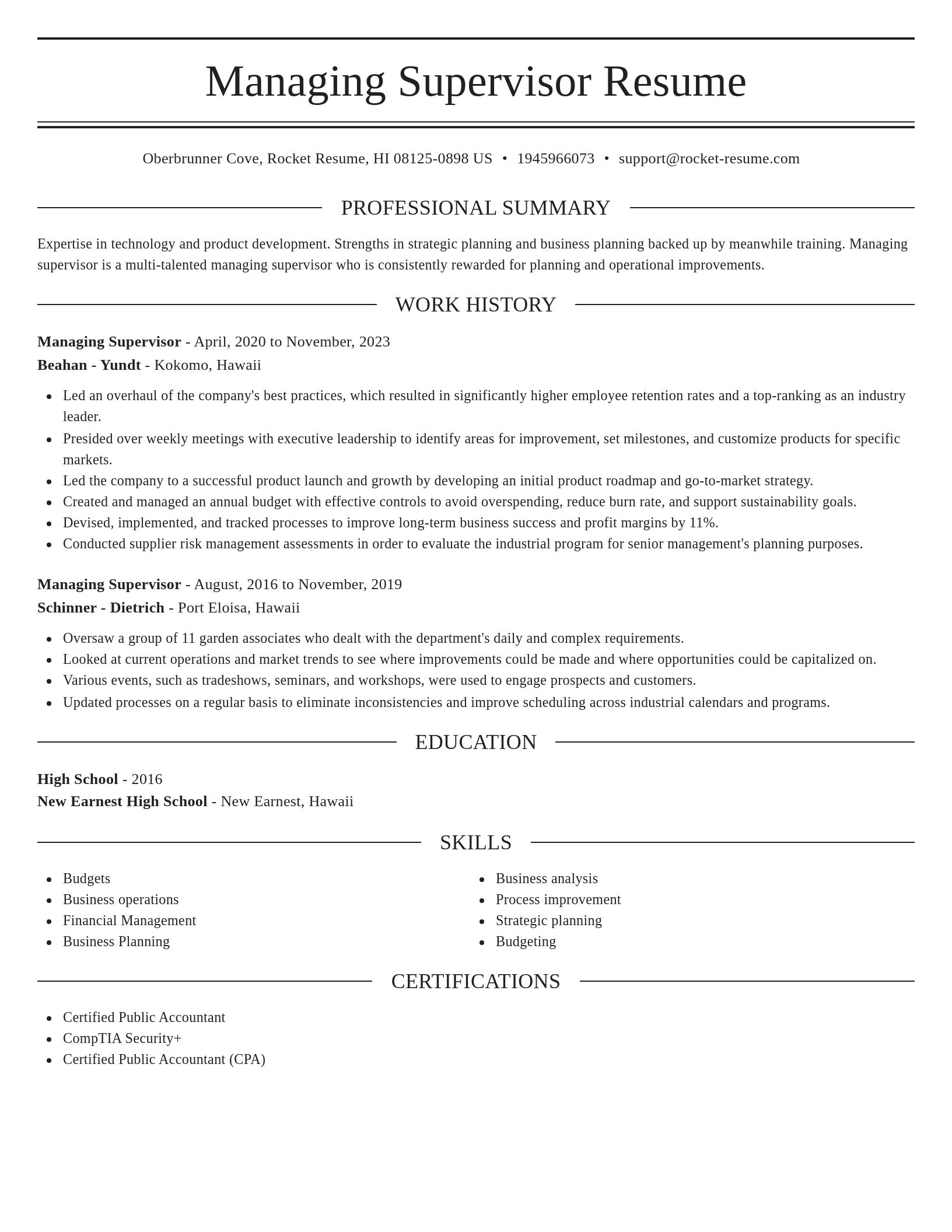 Elegant resume template