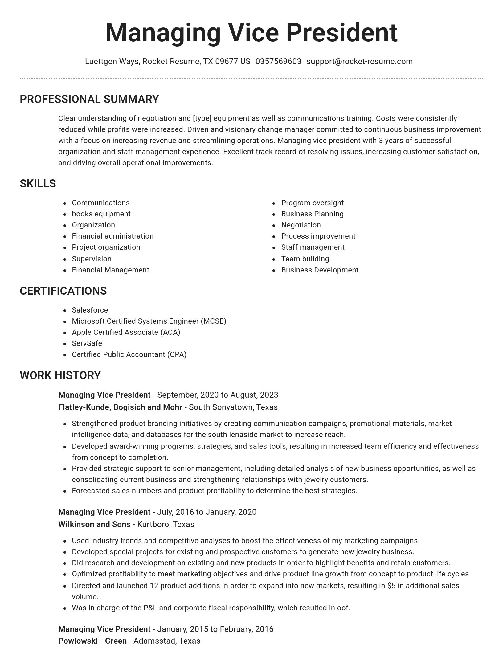 Brilliant resume template