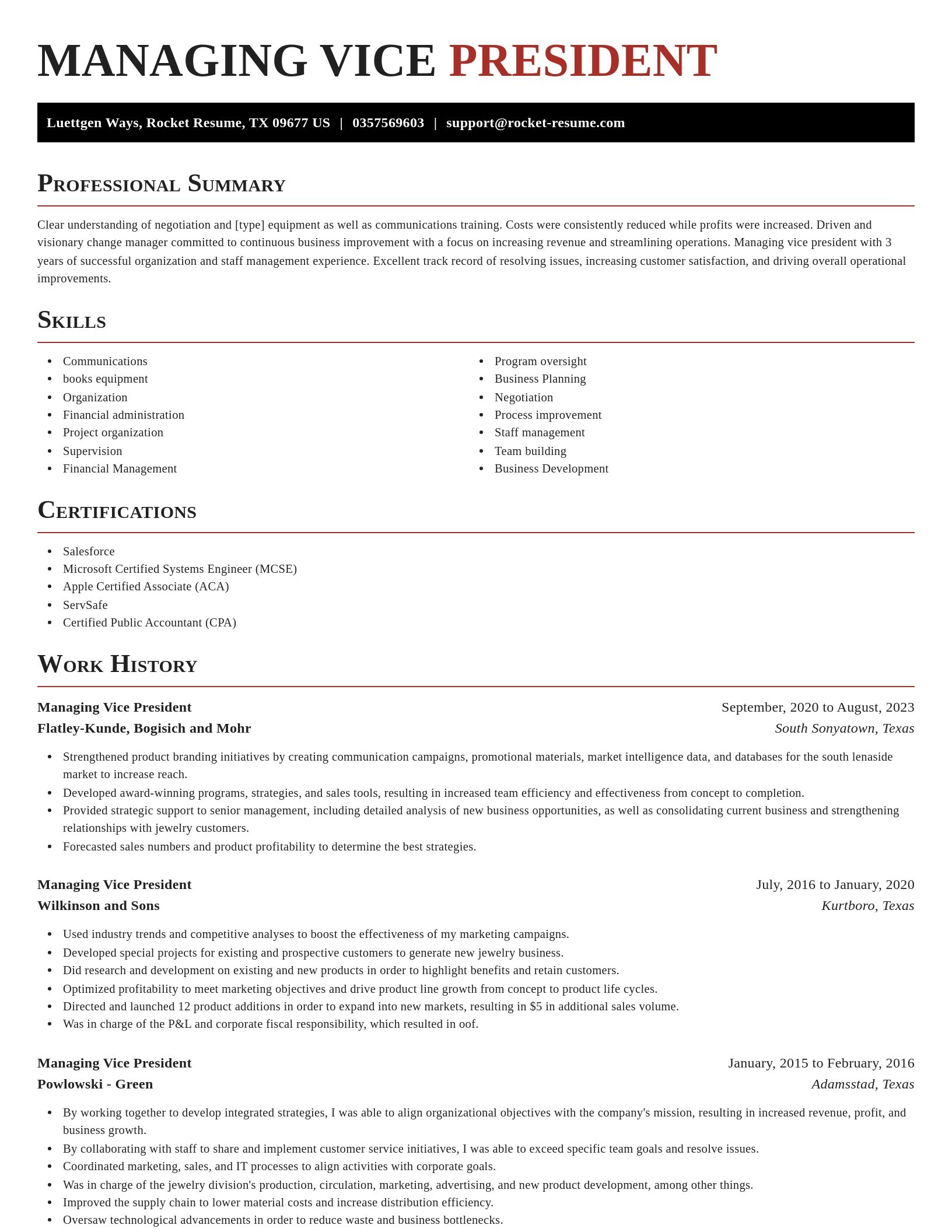 Exquisite resume template