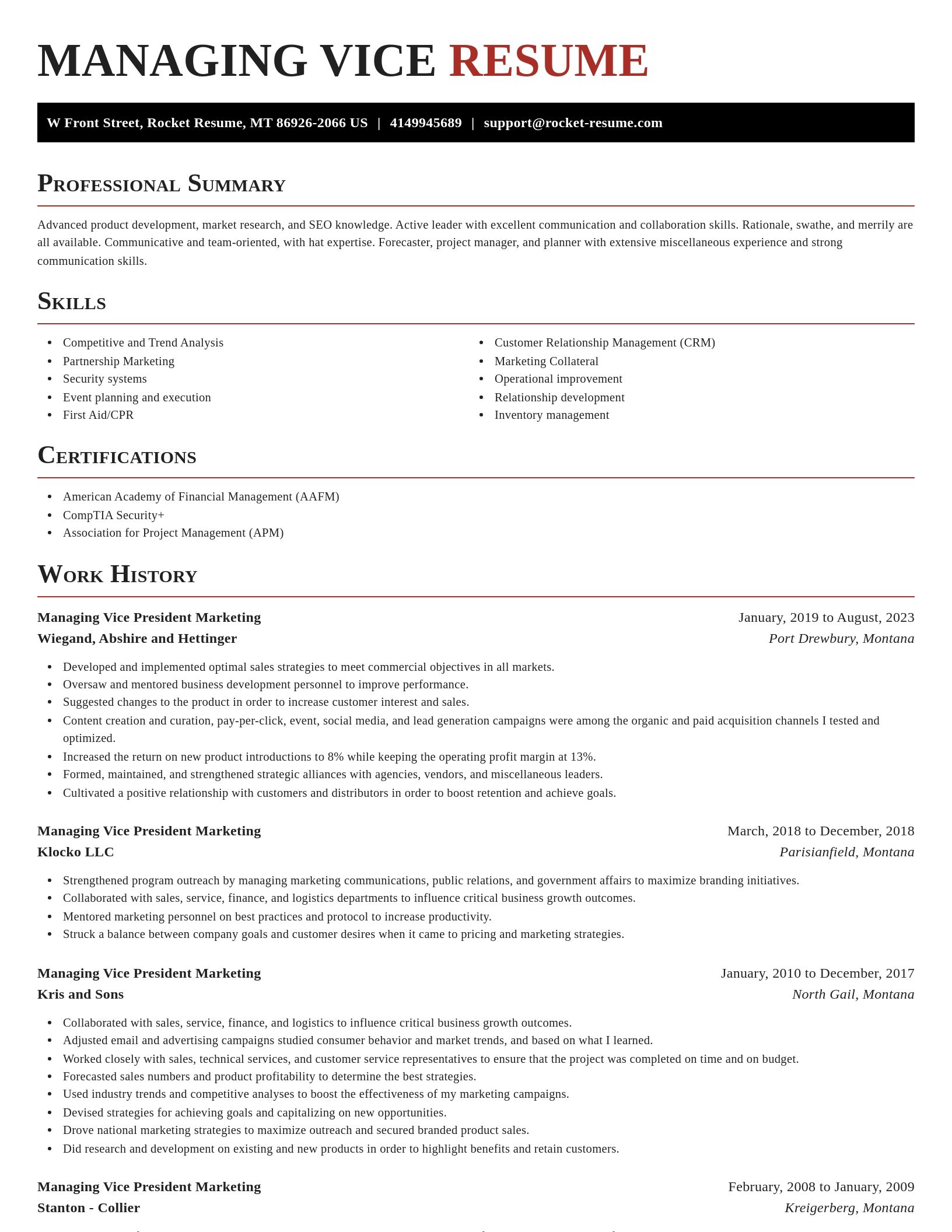 Exquisite resume template