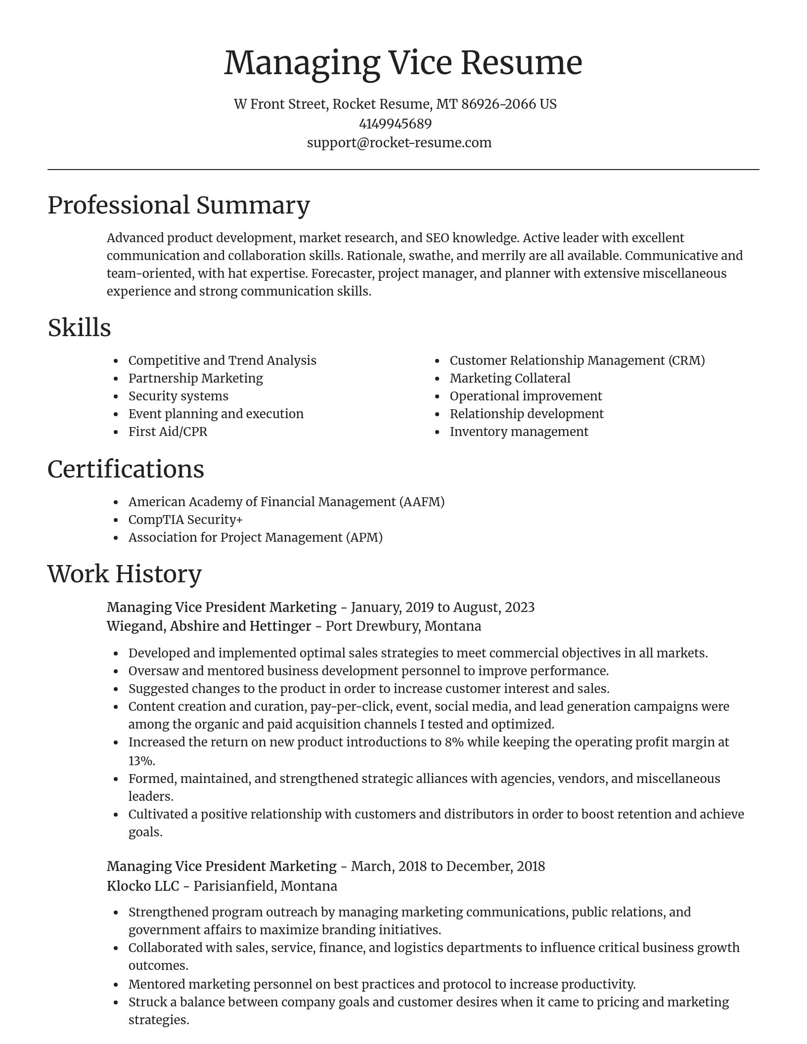 Focal Point resume template