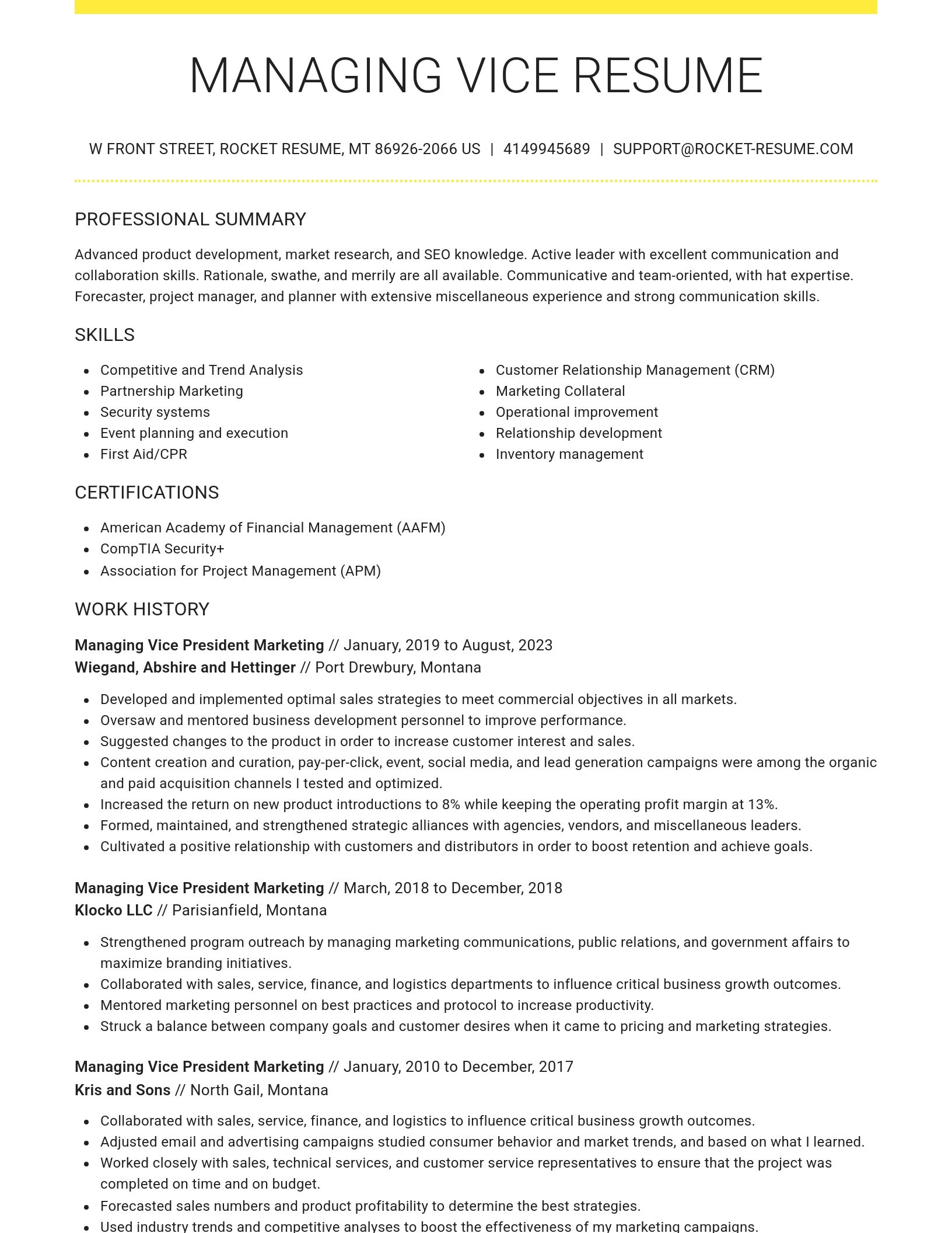 Grand resume template