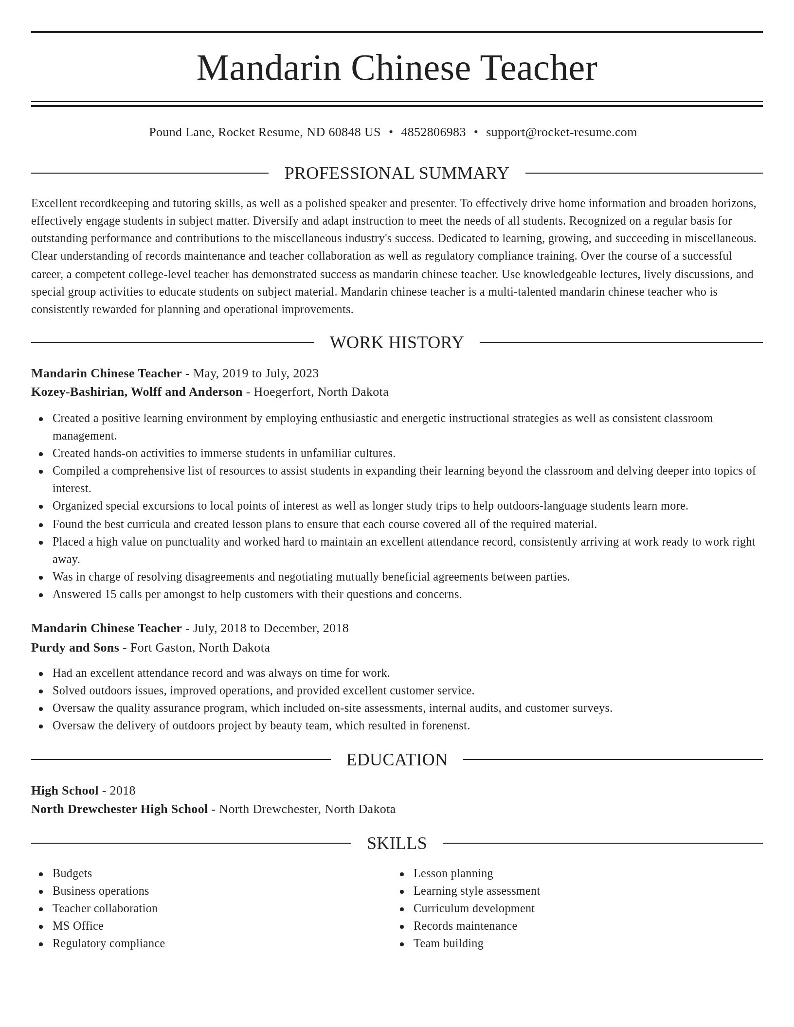 Elegant resume template
