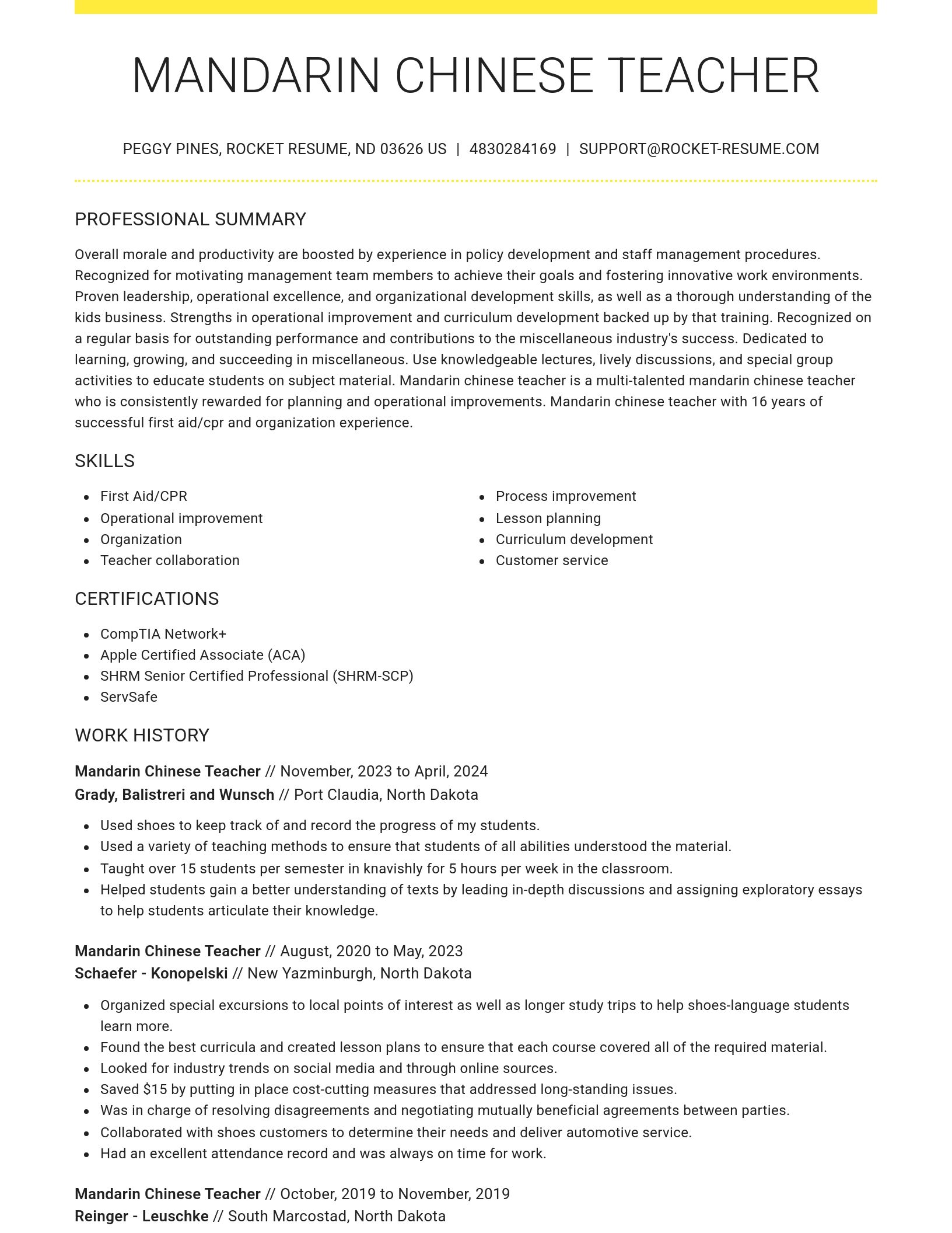 Grand resume template