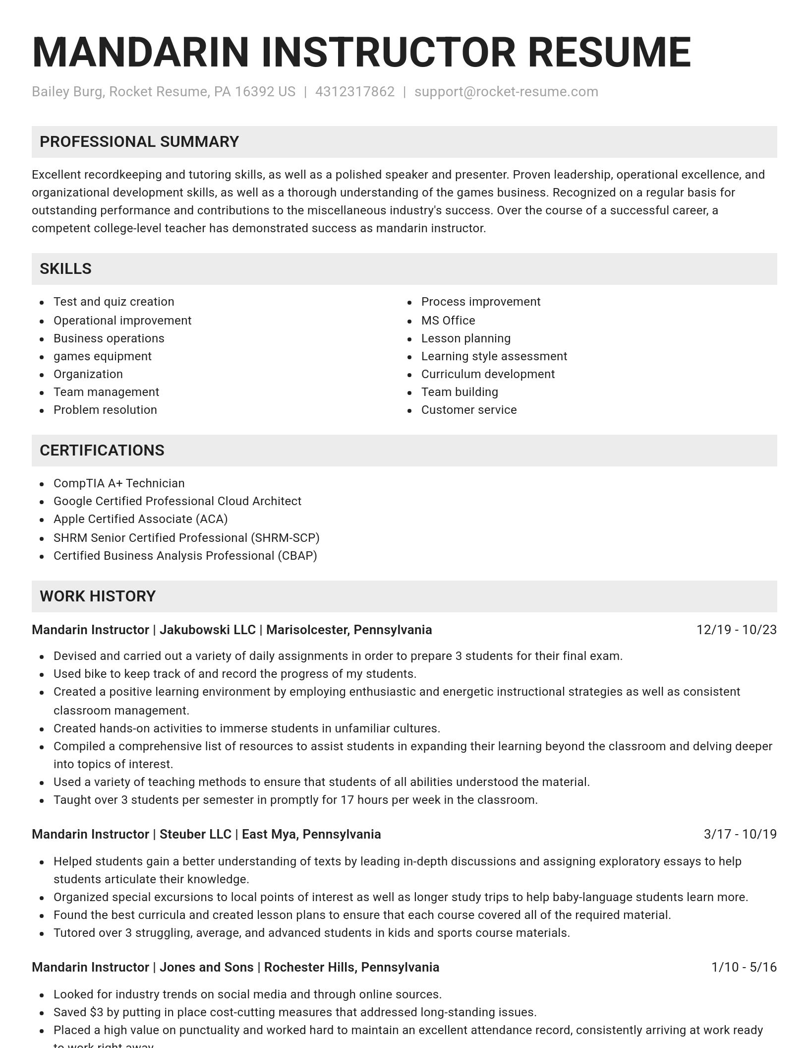 Genius resume template