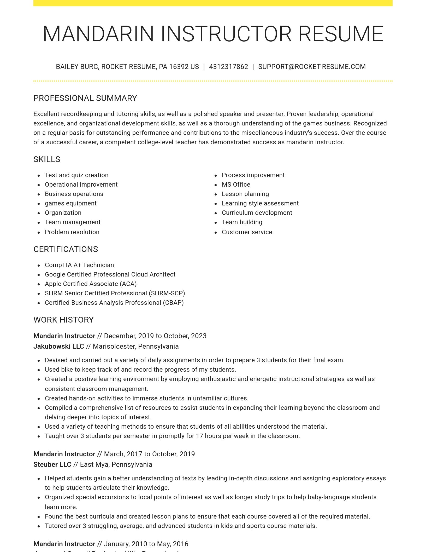 Grand resume template