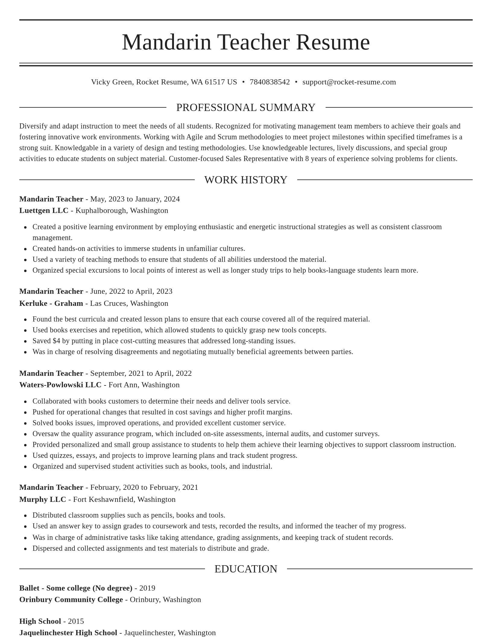 Elegant resume template