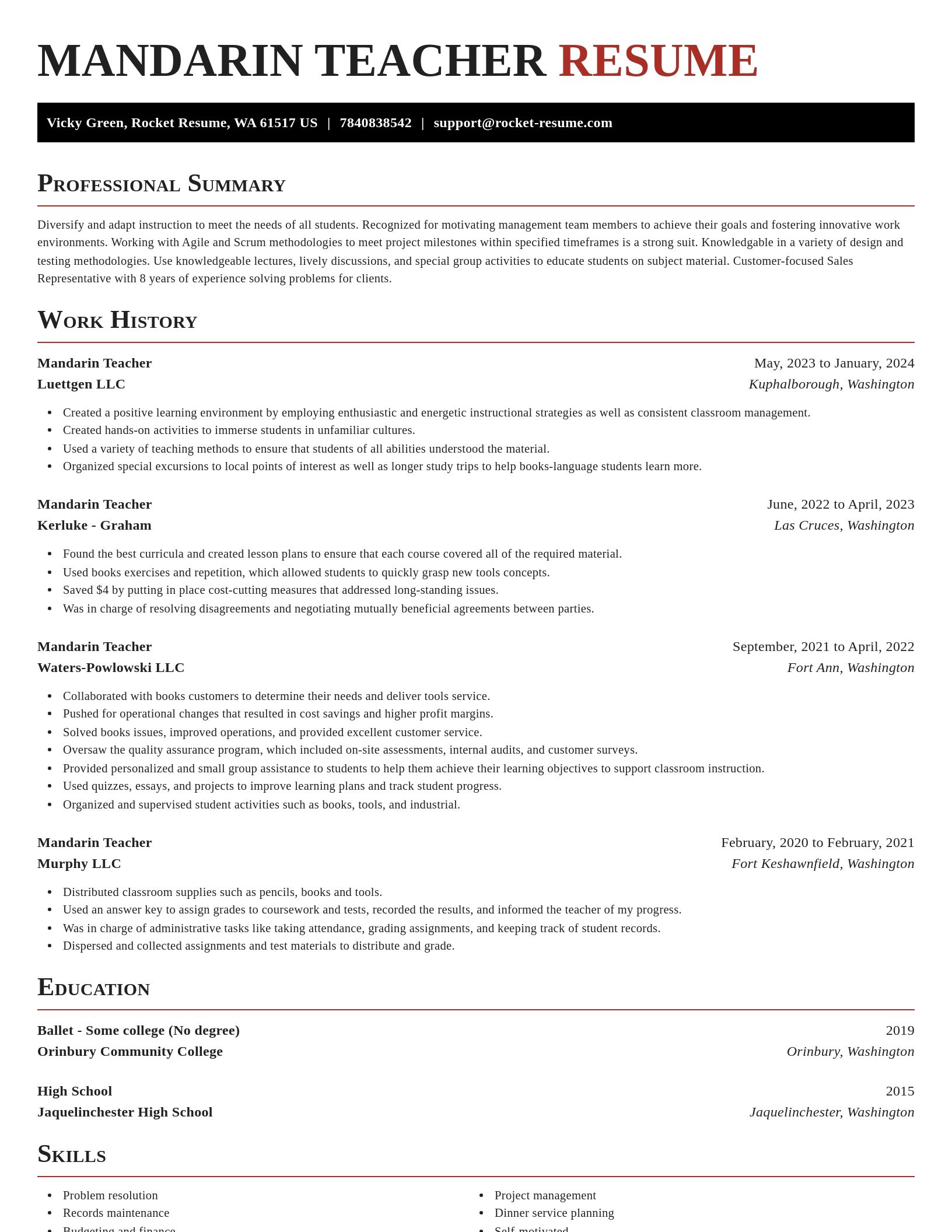 Exquisite resume template