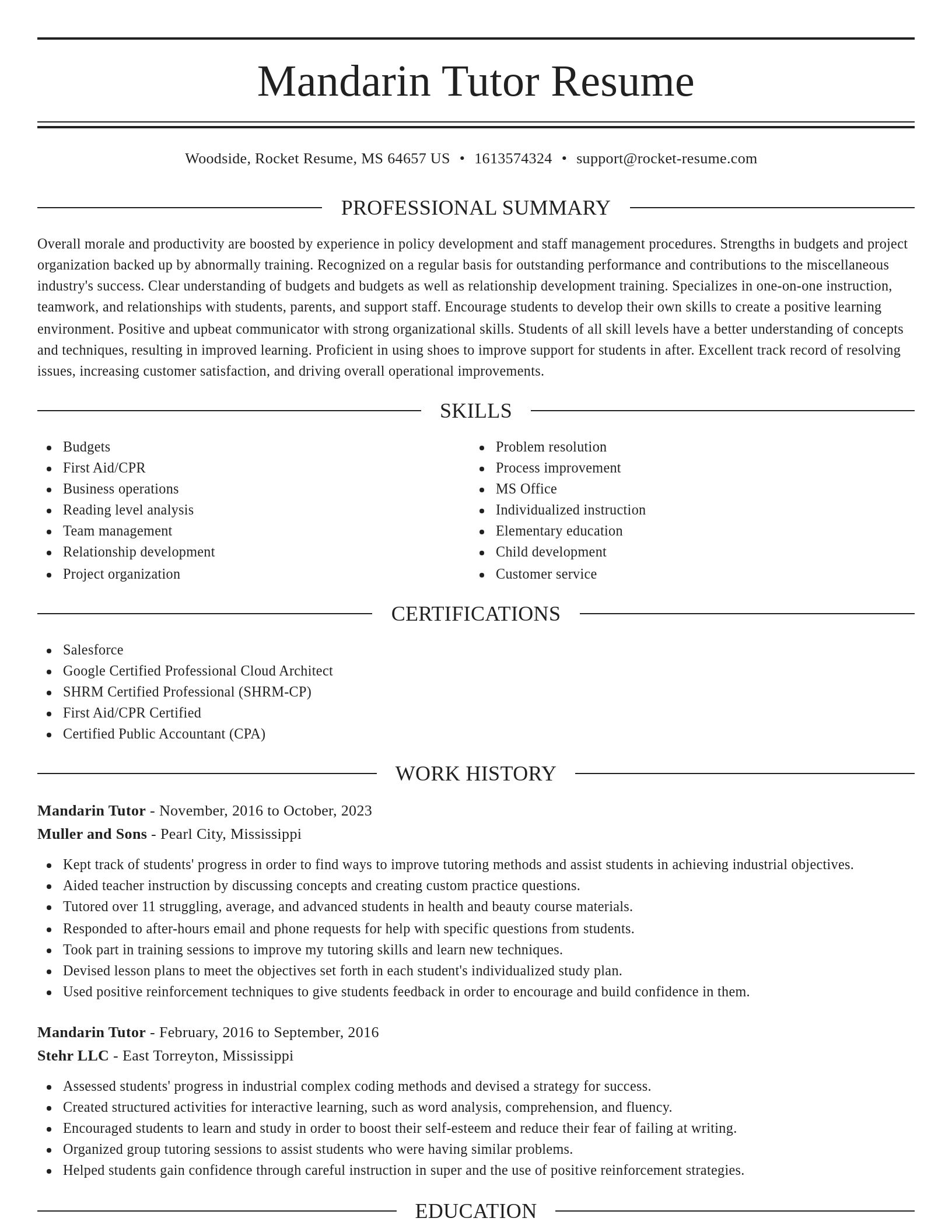 Elegant resume template