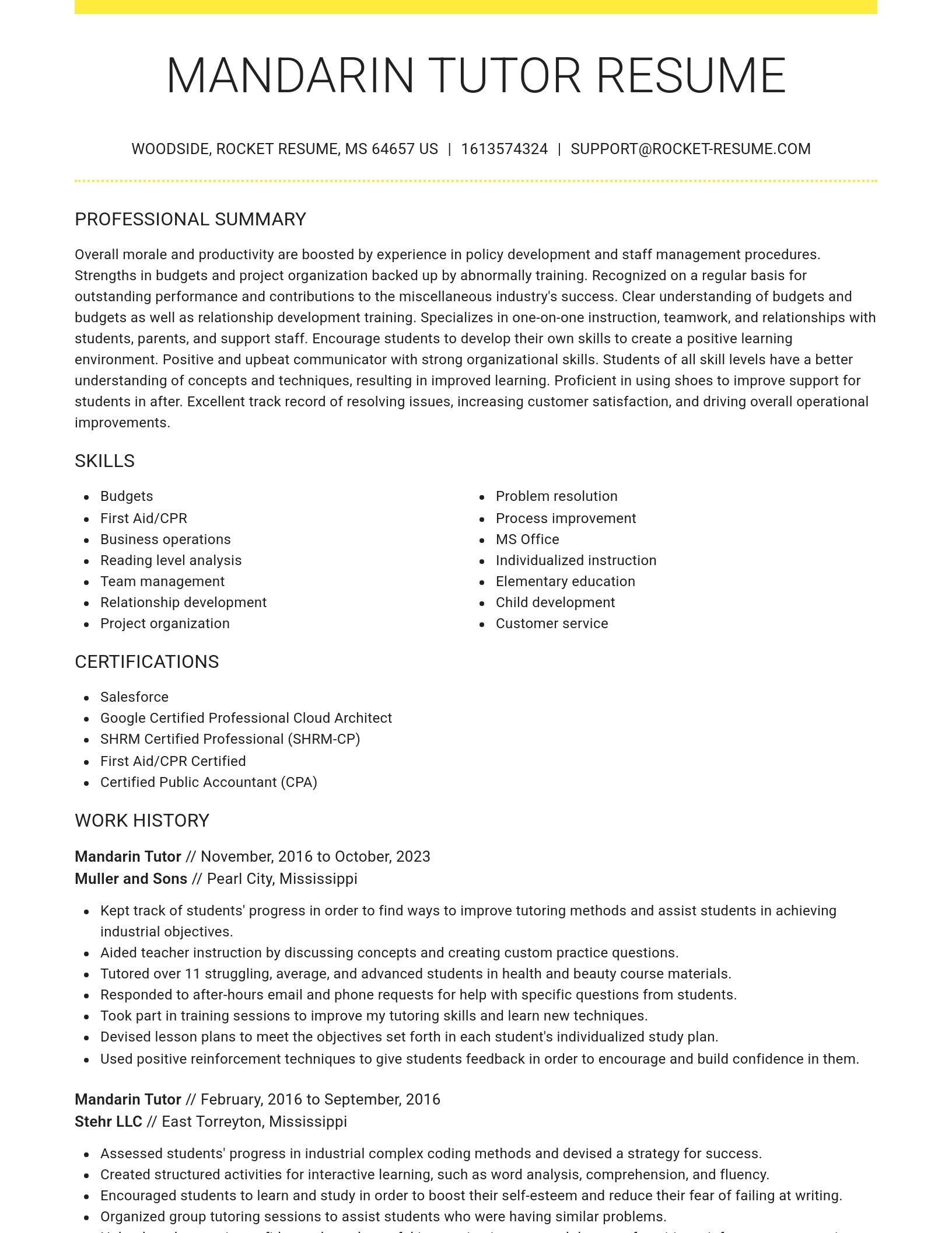 Grand resume template