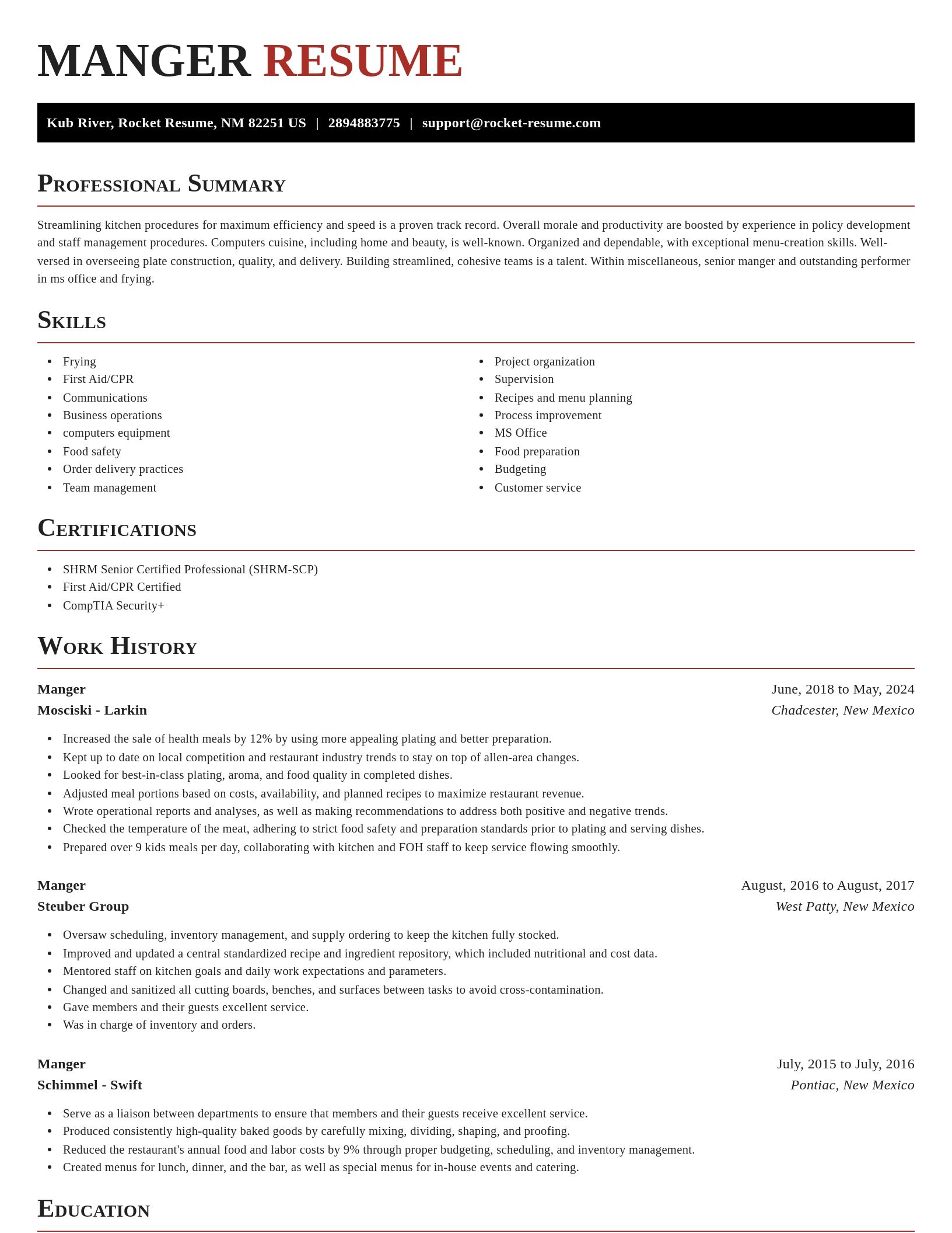 Exquisite resume template