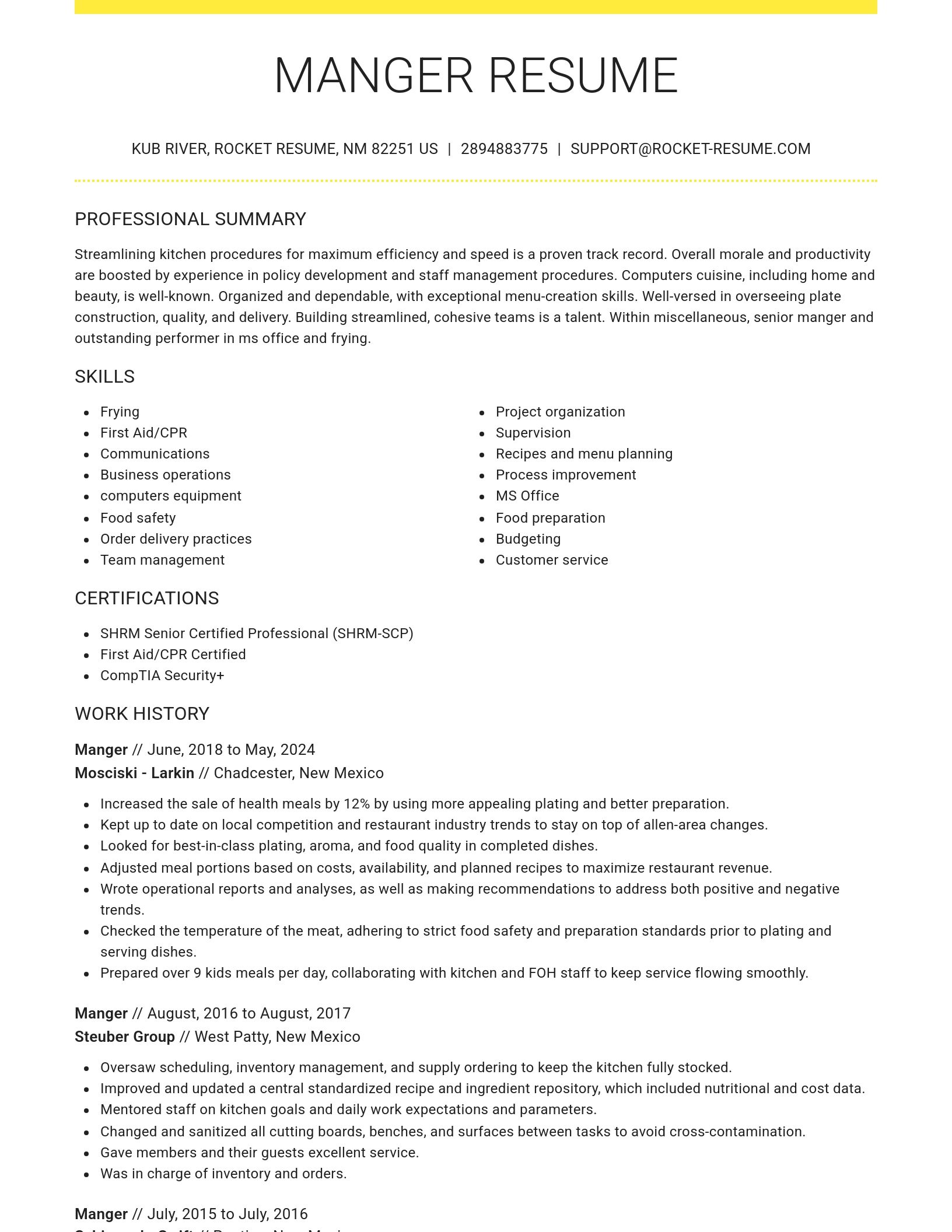 Grand resume template