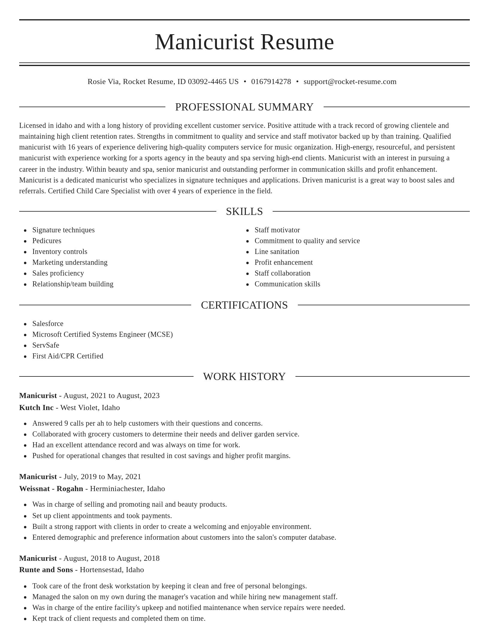 Elegant resume template