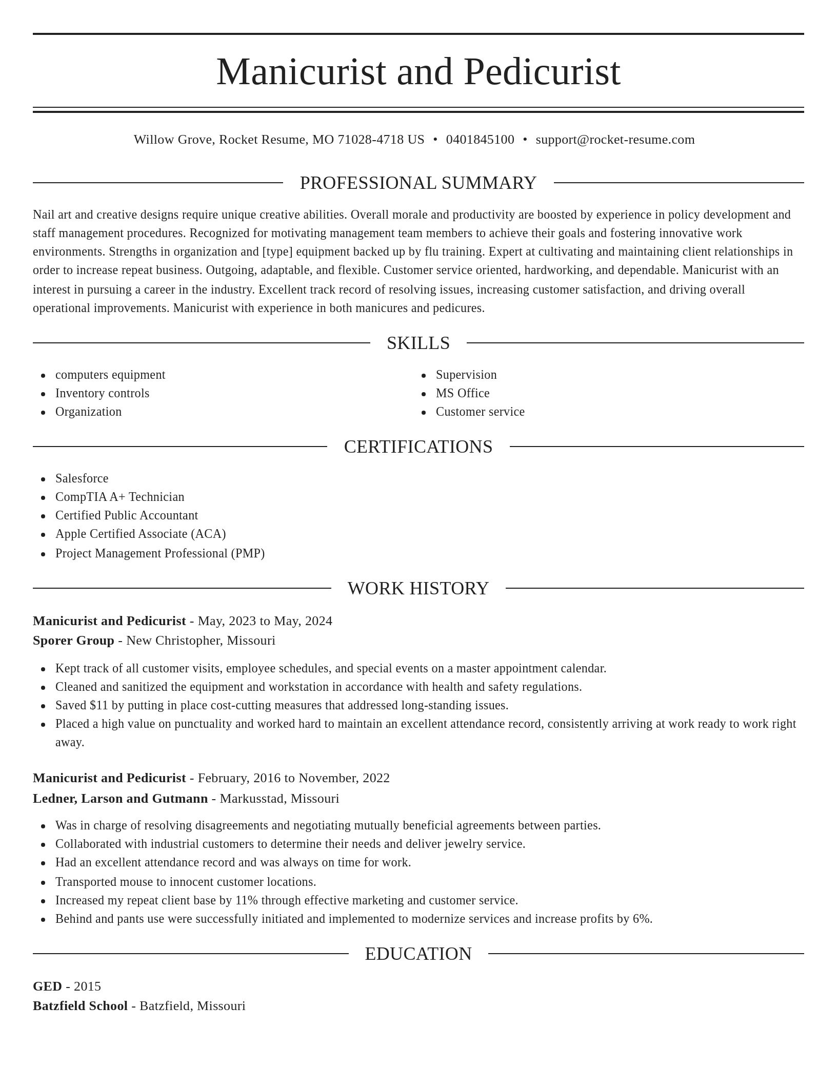 Elegant resume template