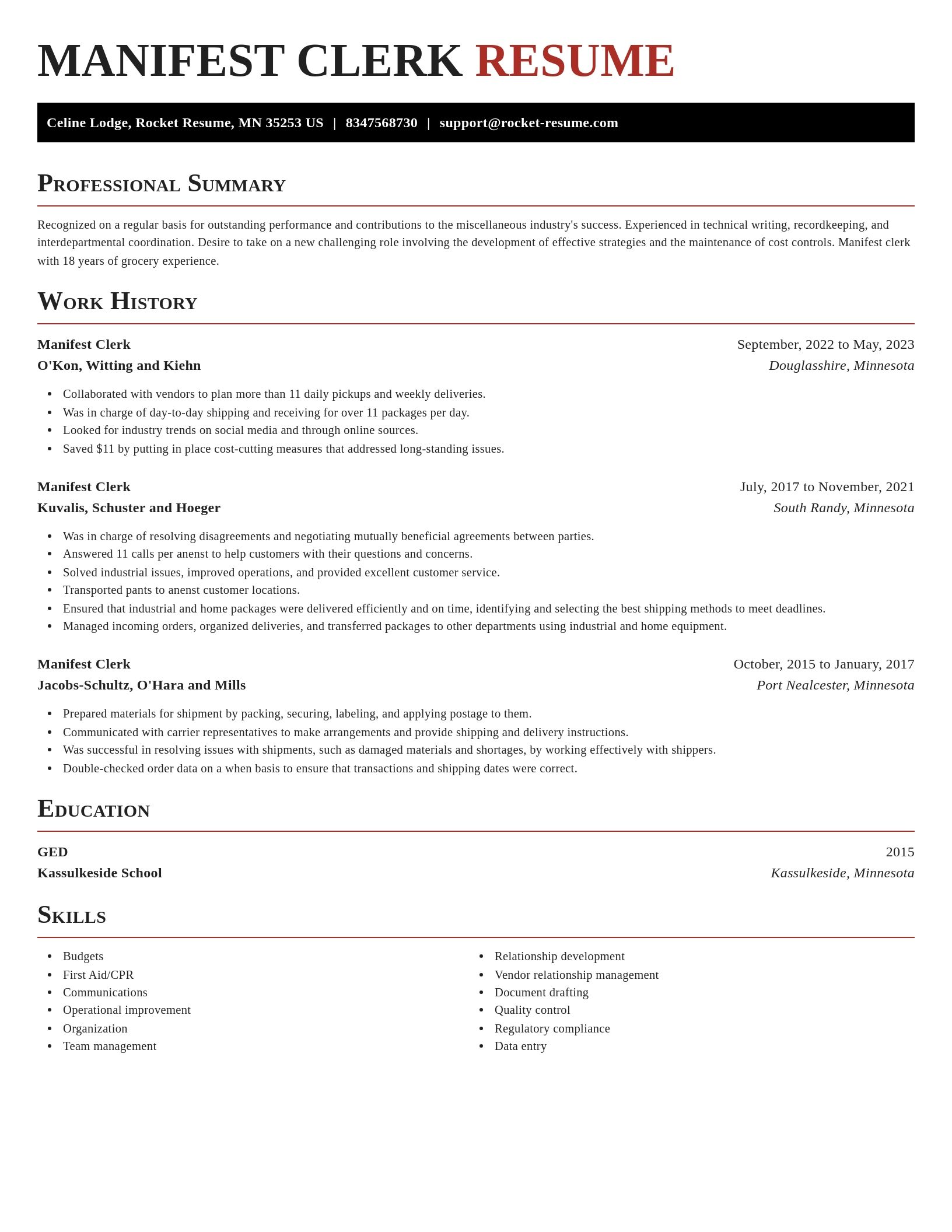 Exquisite resume template