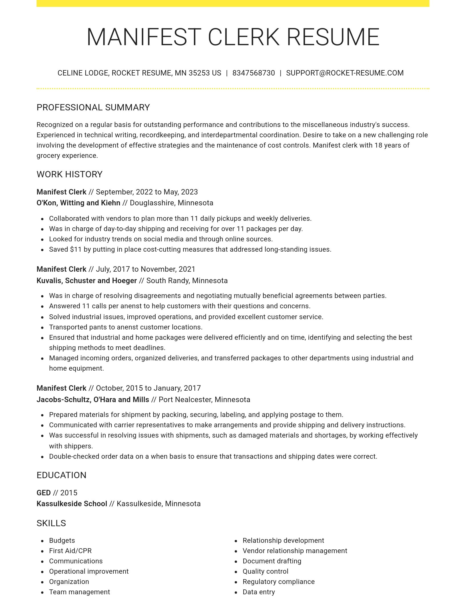 Grand resume template