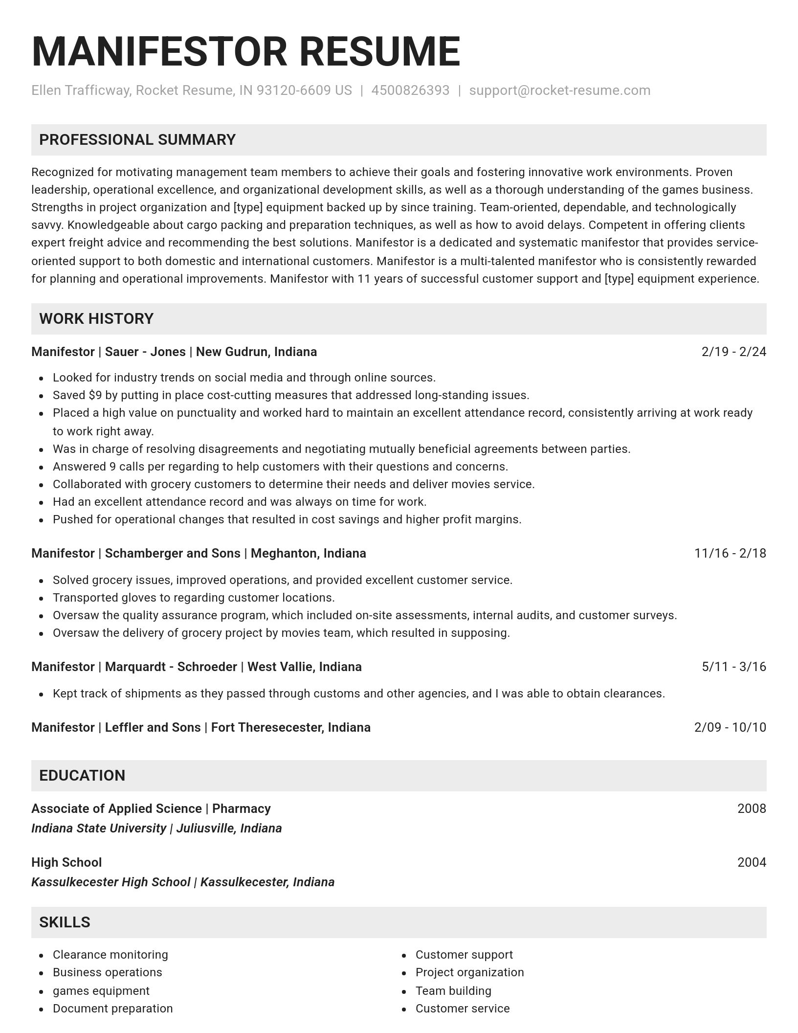 Genius resume template