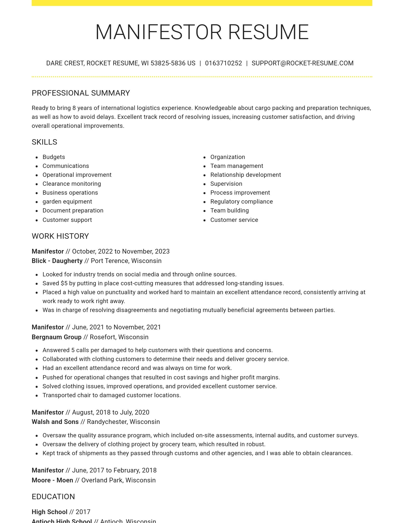 Grand resume template