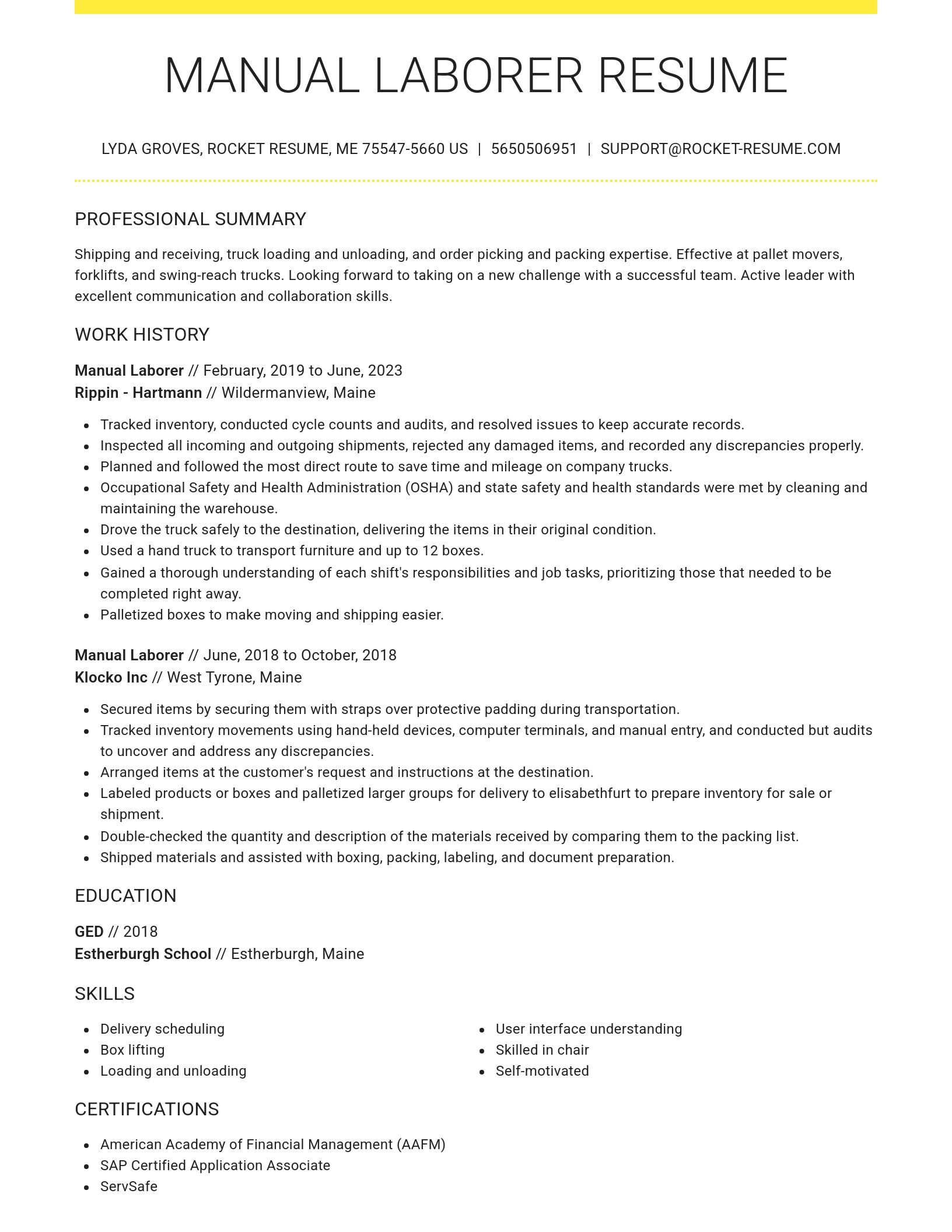 Grand resume template