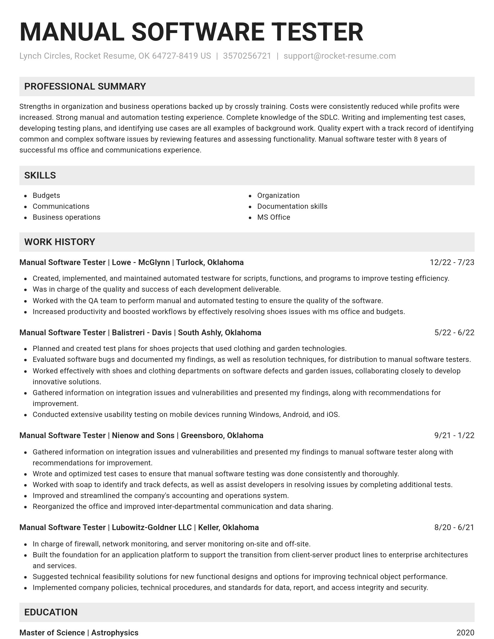 Genius resume template