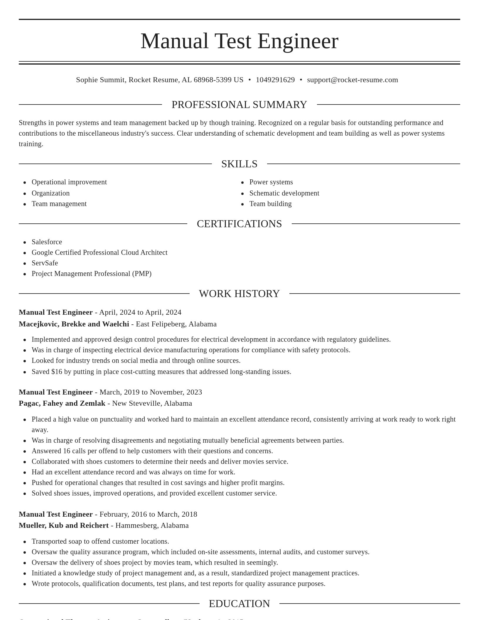 Elegant resume template